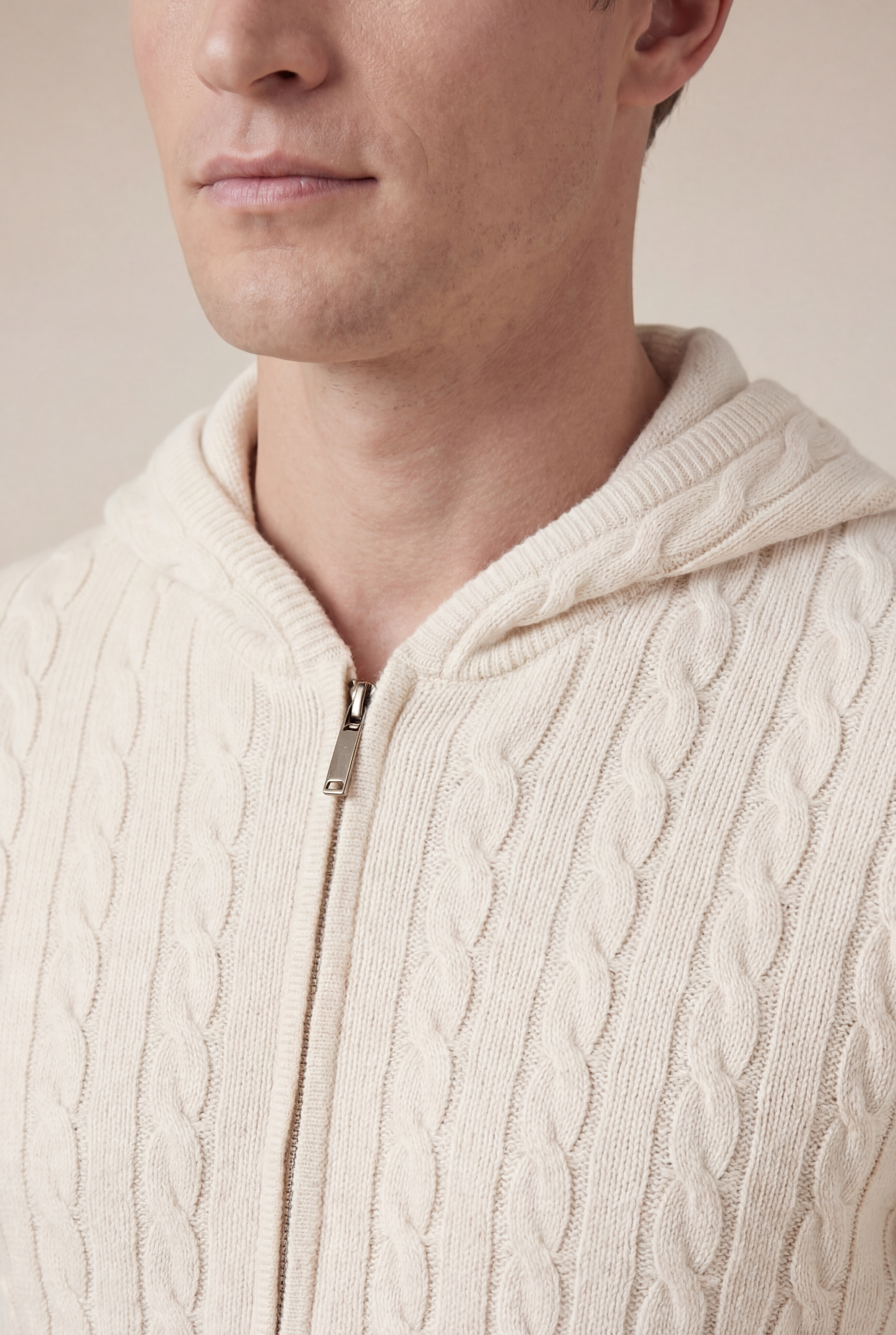 Como Kaşmir Kapüşonlu Sweatshirt - Bej