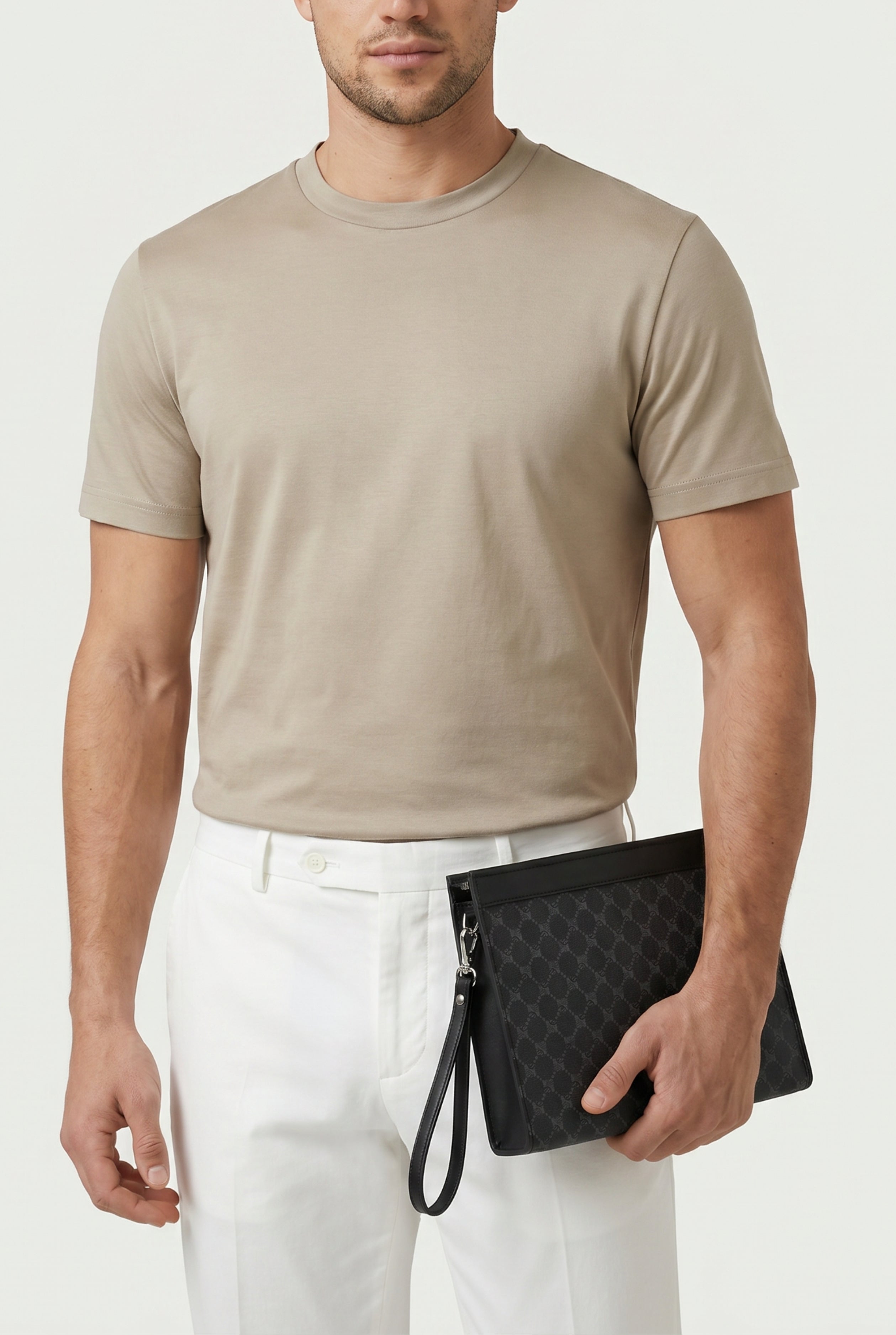 Timassi Deri Clutch Çanta - Siyah iç bölme