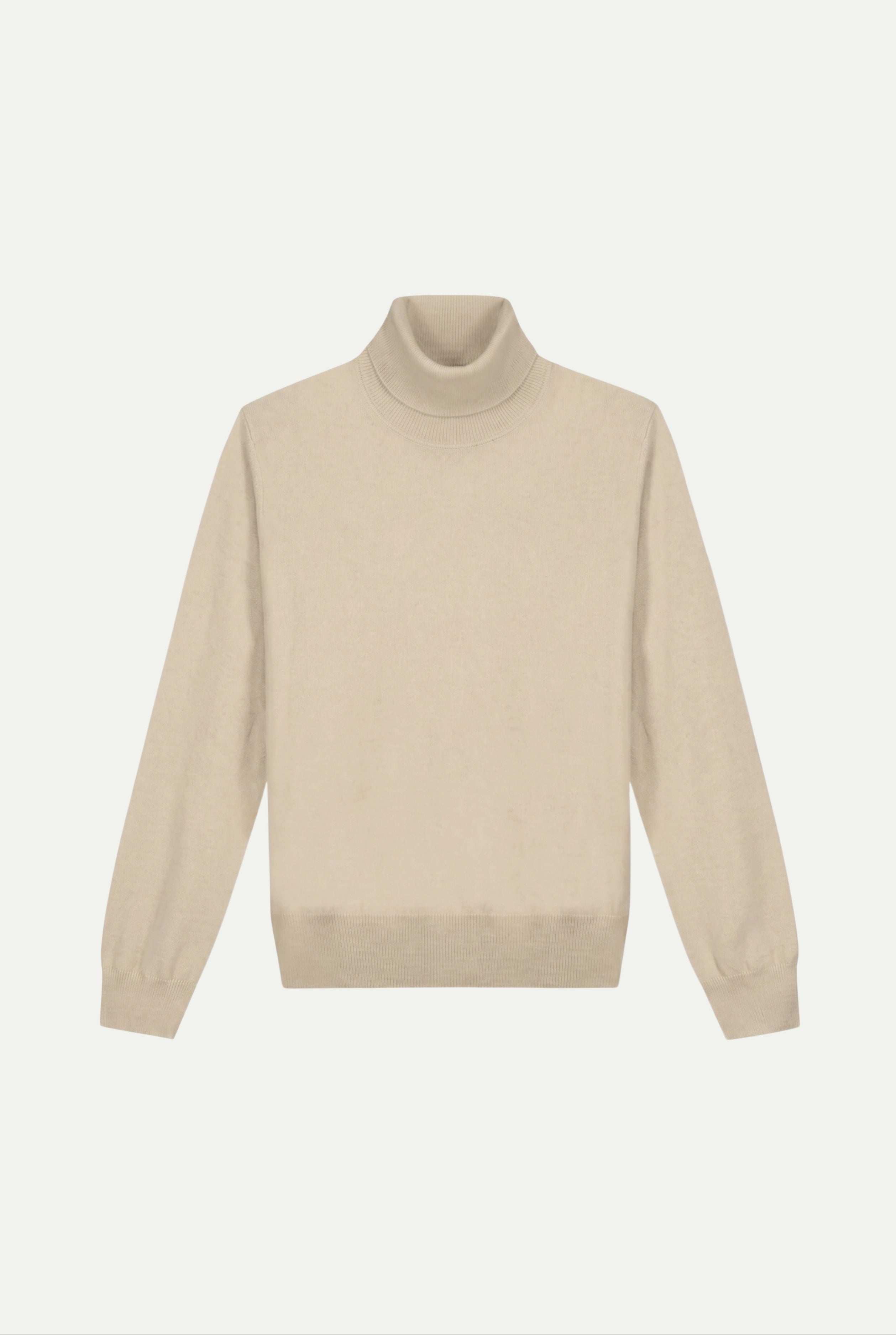 Timassi Amalfi Ekstra İnce Balıkçı Yaka Kazak - Kum
