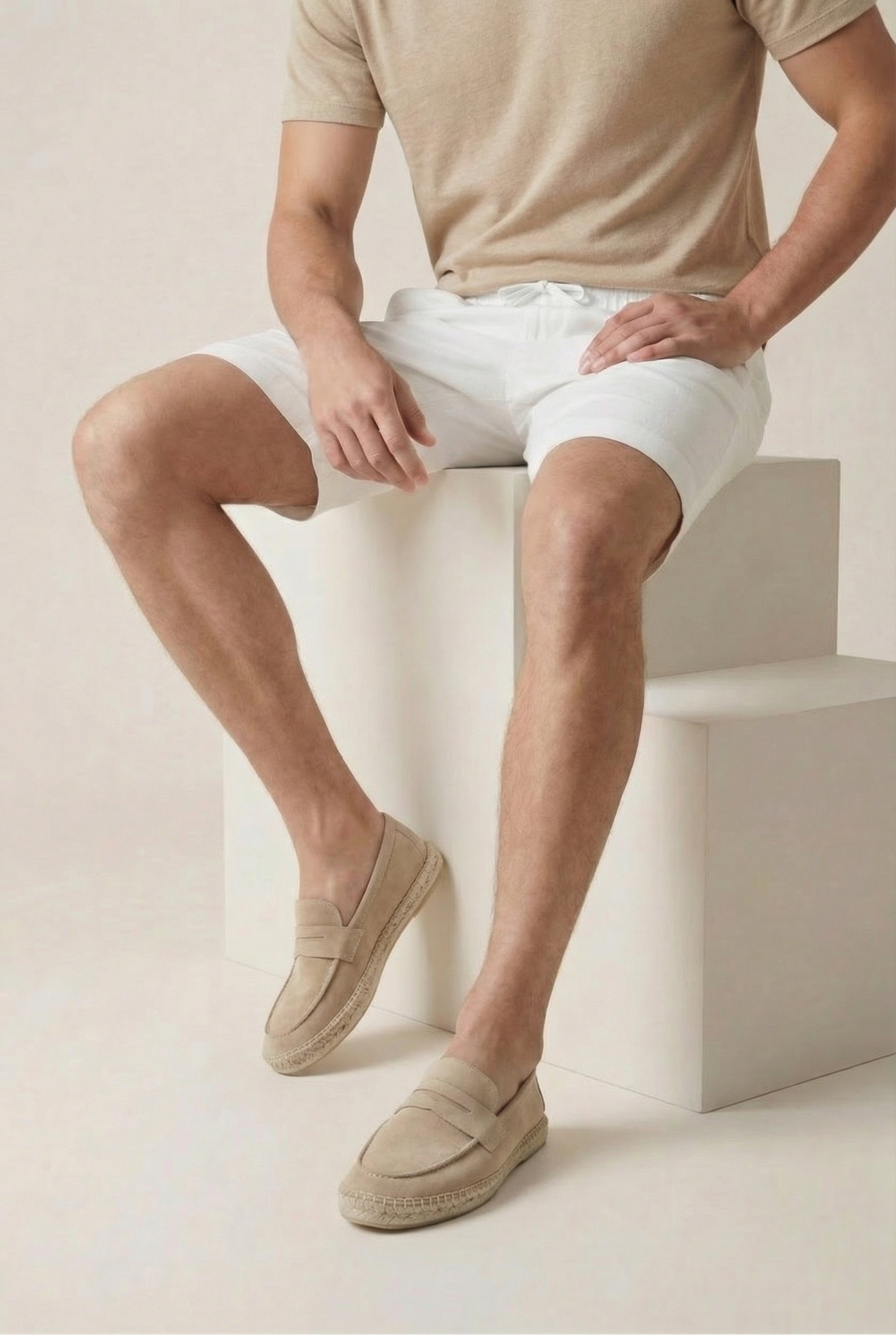 Timassi Capri Süet Loafer - Bej - yandan görünüm