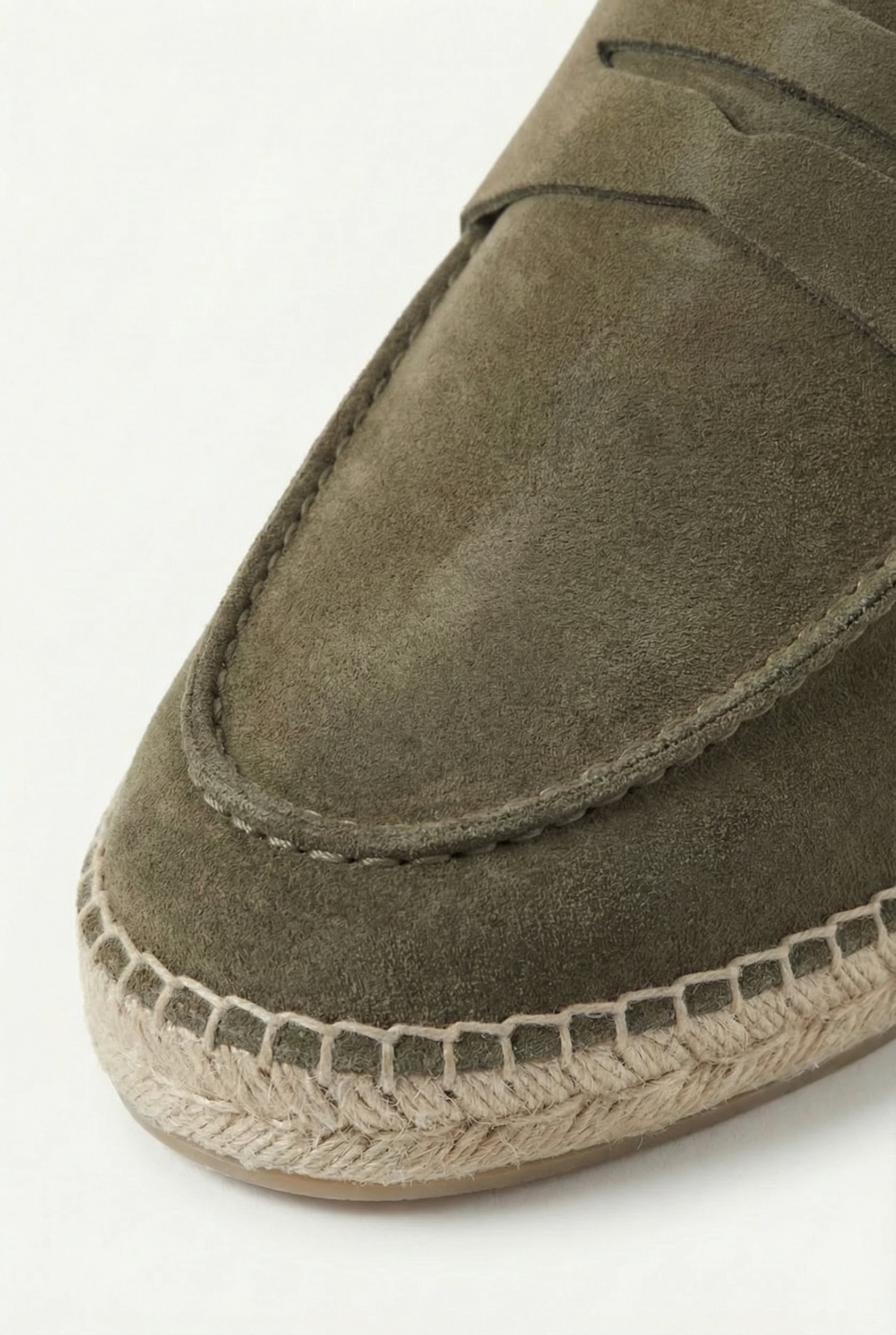 Timassi Capri Süet Loafer - Zeytin Yeşili - yakın çekim