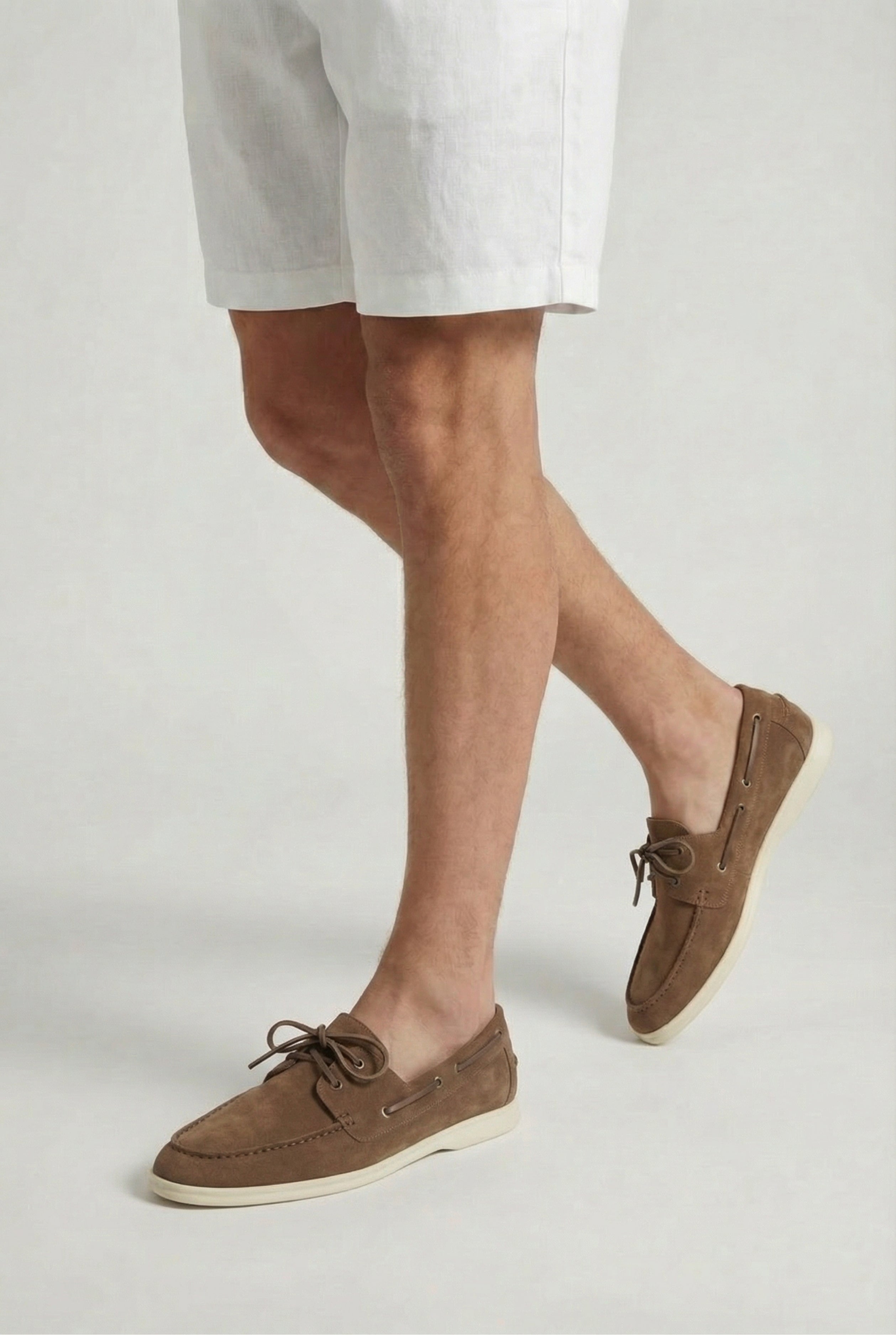 Timassi Amalfi Süet Loafer - Taupe - arka görünüm