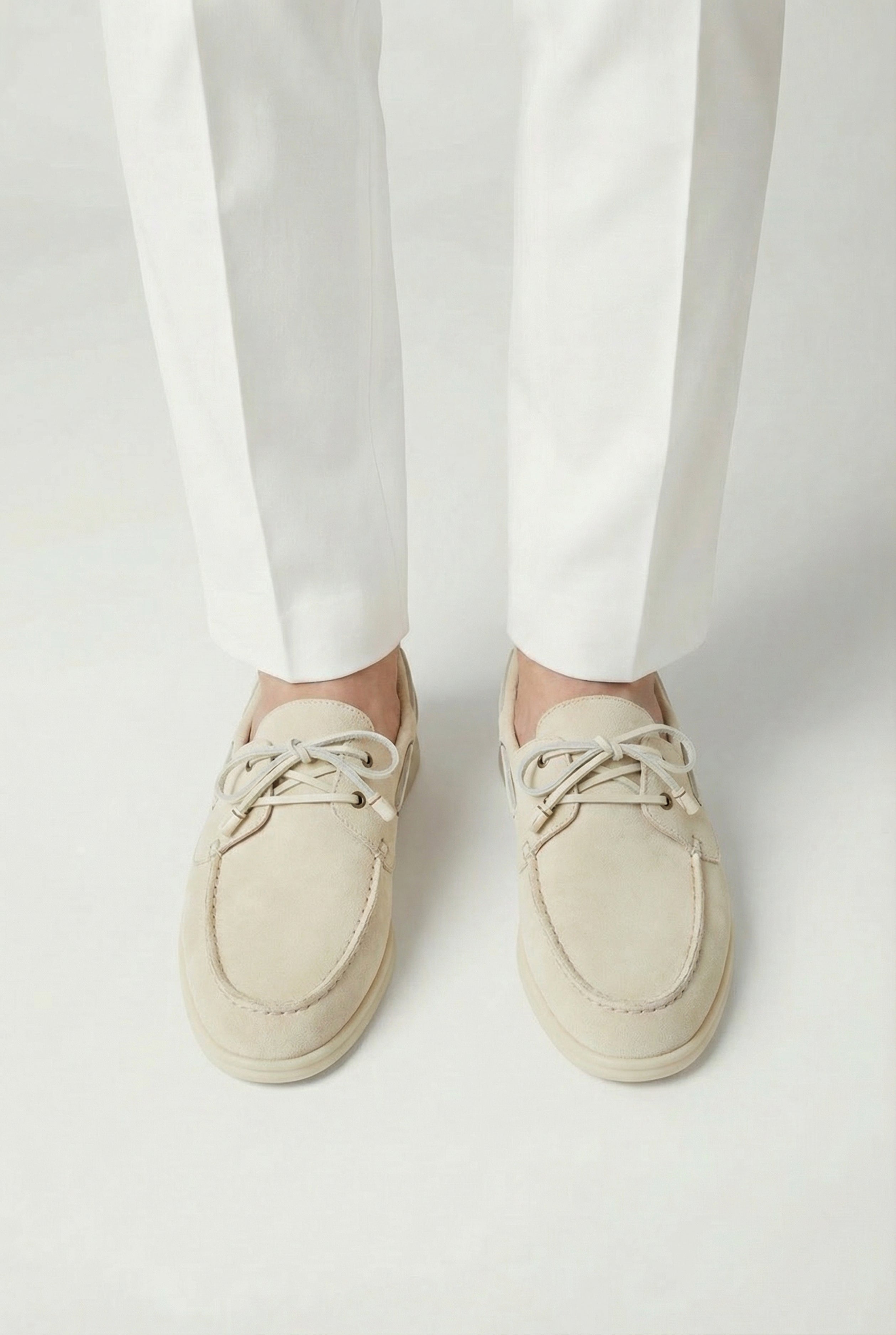 Timassi Amalfi Süet Loafer - Krem - yandan görünüm