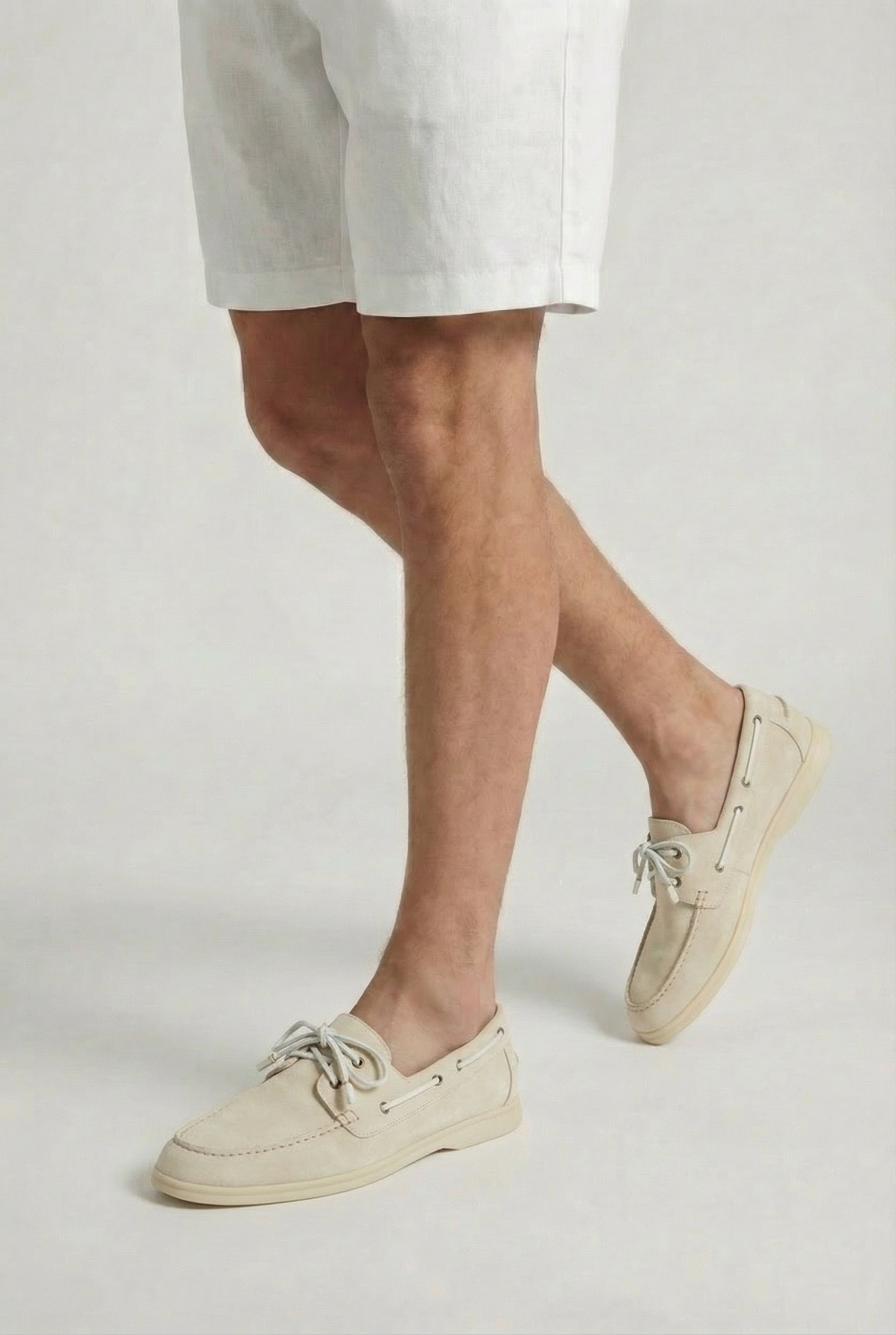 Timassi Amalfi Süet Loafer - Krem - arka görünüm