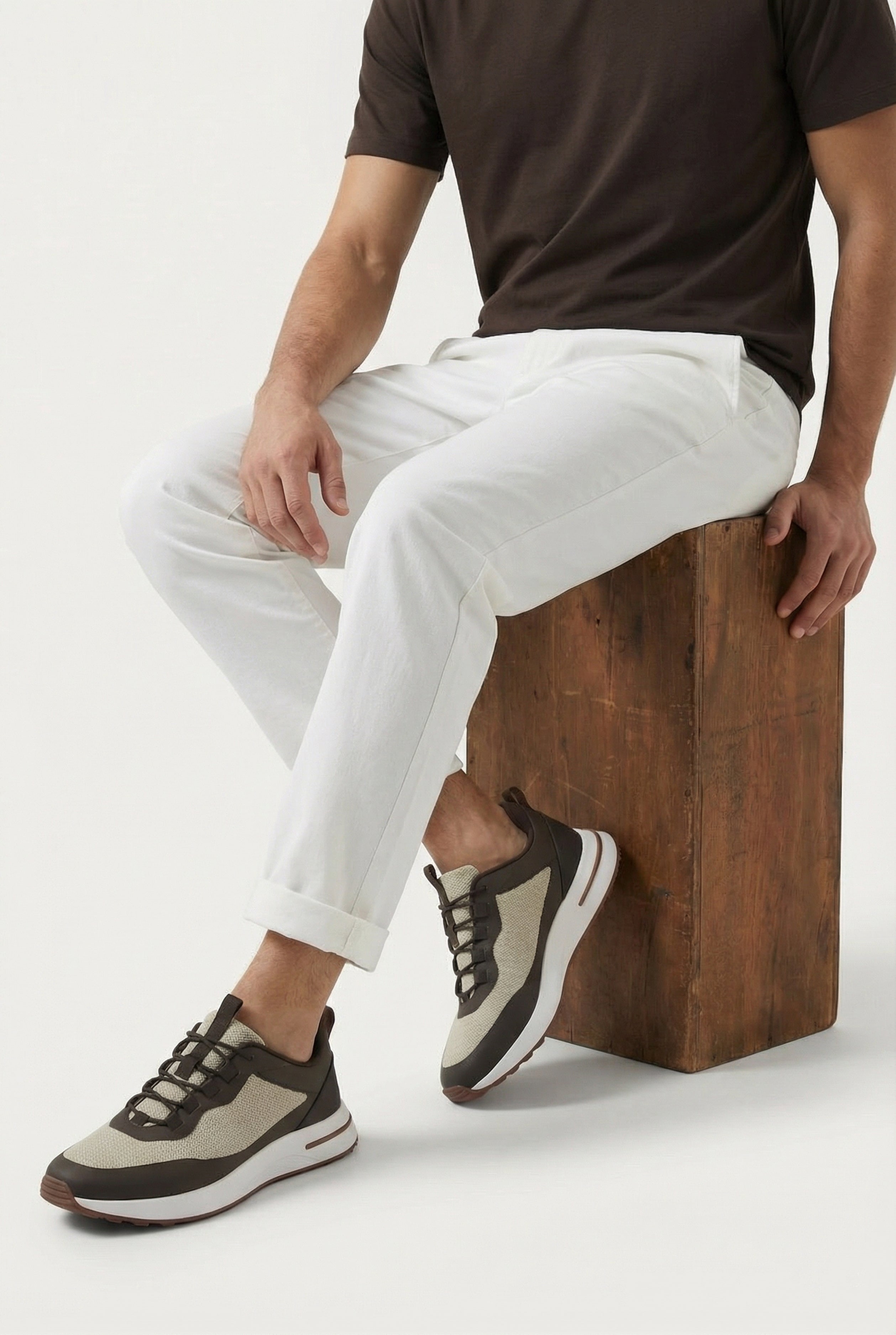 Timassi Portofino Sneaker - Koyu Kahverengi - arka görünüm
