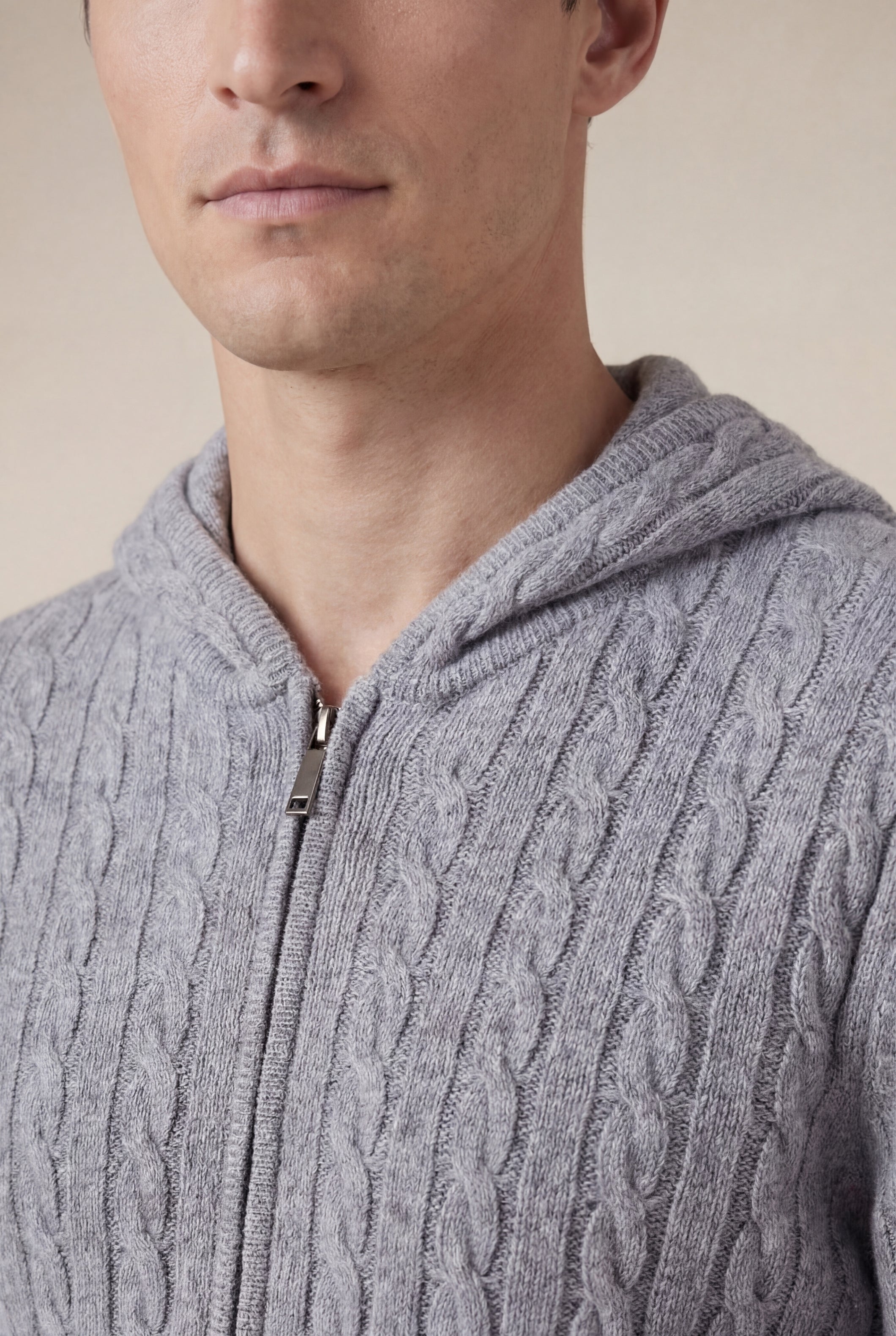Como Kaşmir Kapüşonlu Sweatshirt - Gri