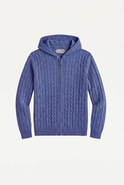 Como Kaşmir Kapüşonlu Sweatshirt - Mavi
