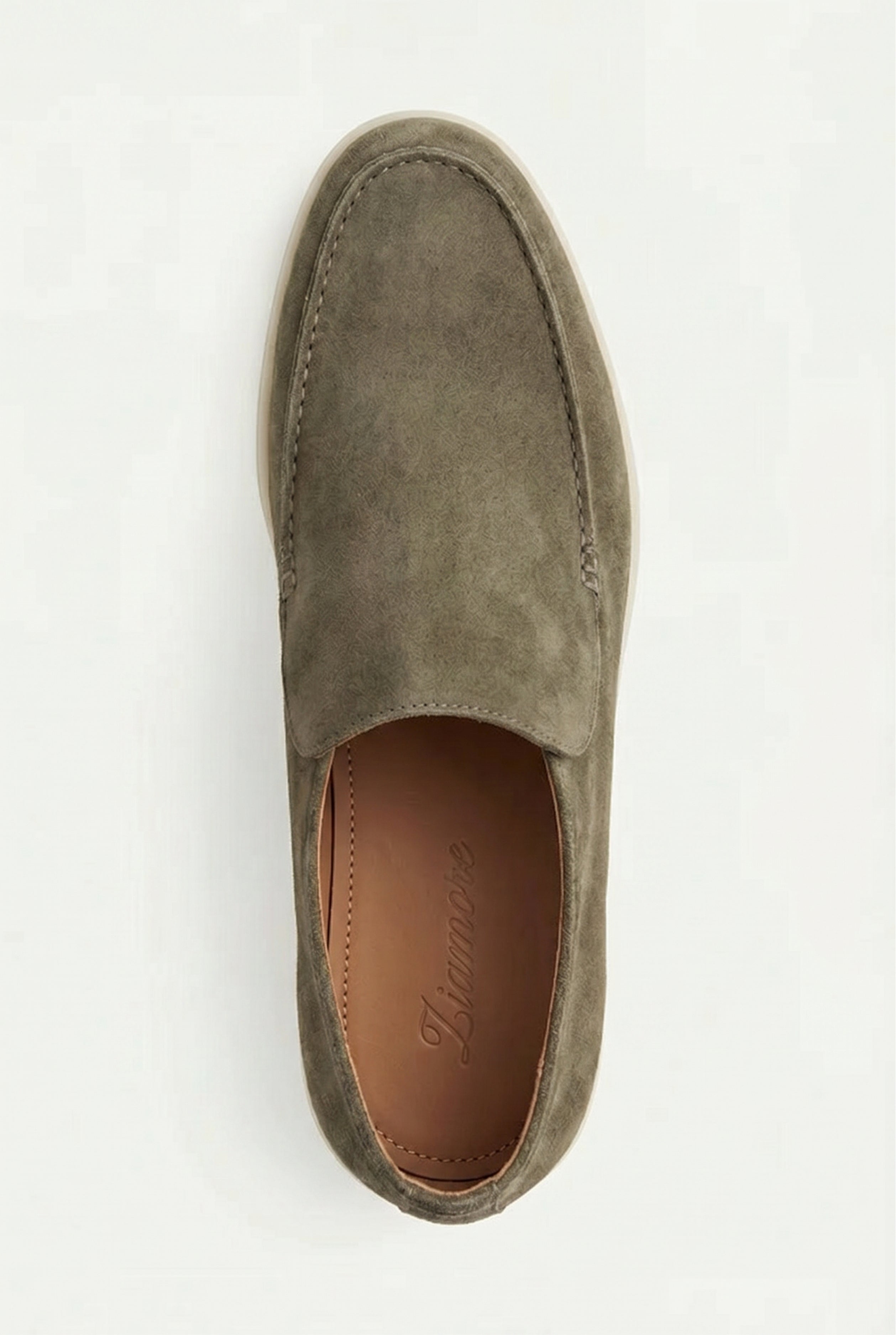 Timassi Amalfi Süet Loafer - Koyu Taba yakın çekim