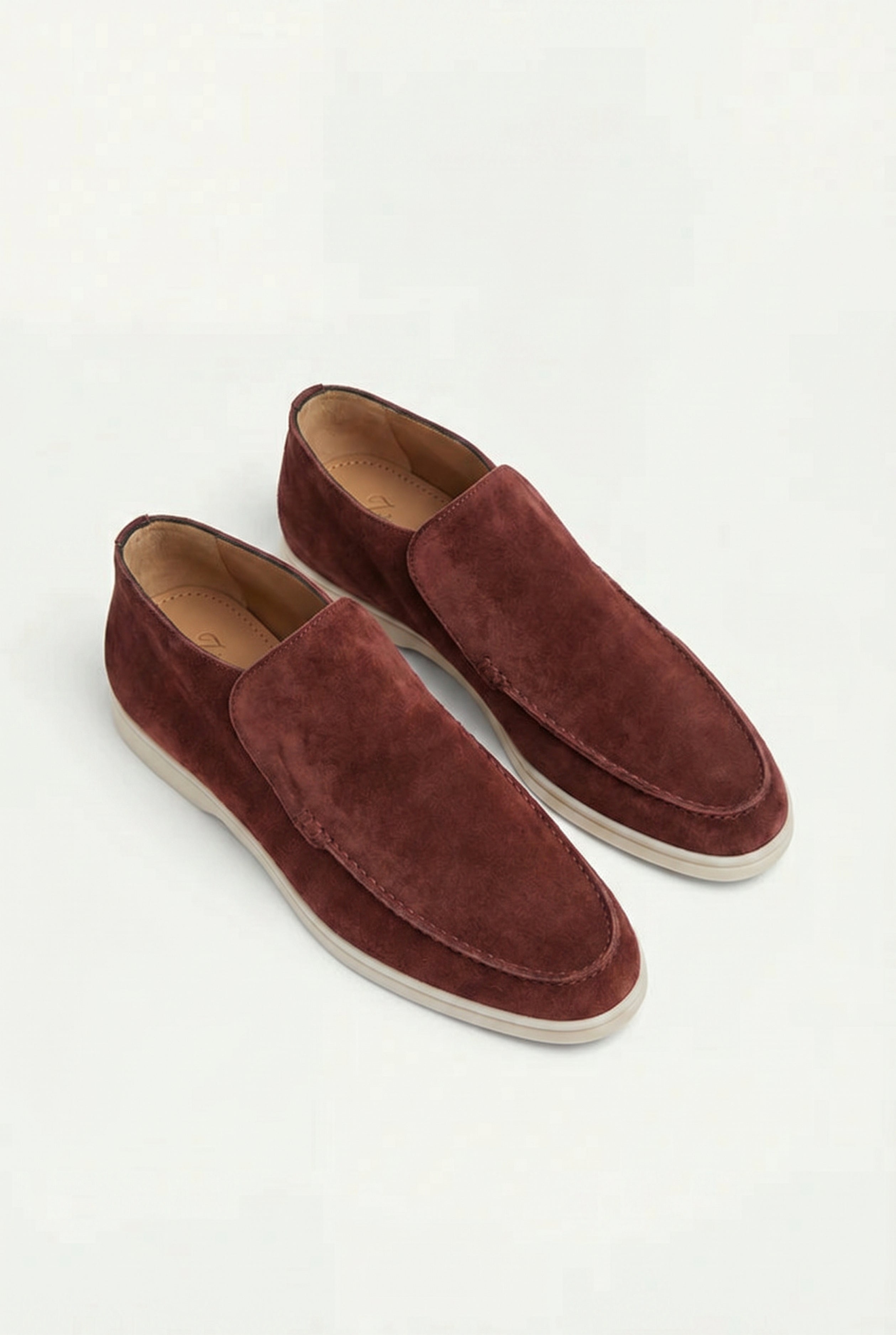 Timassi Amalfi Süet Loafer - Bordo üstten görünüm
