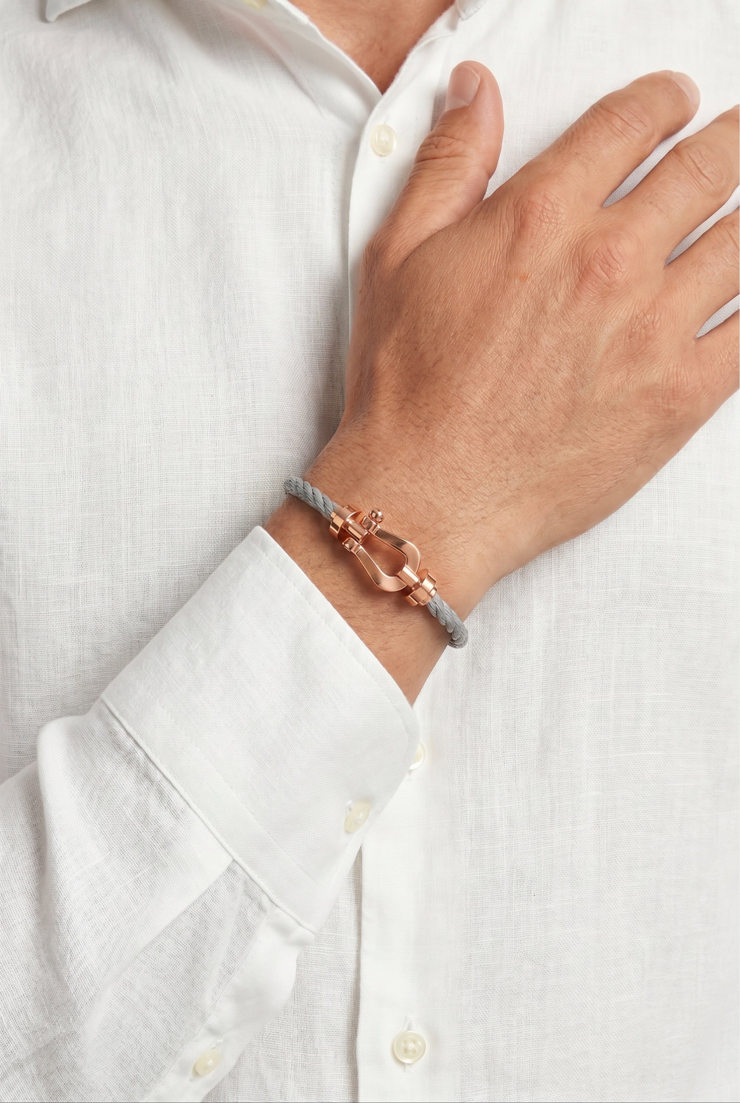 Timassi yat bileklik - Gri/Rose Gold yakın çekim