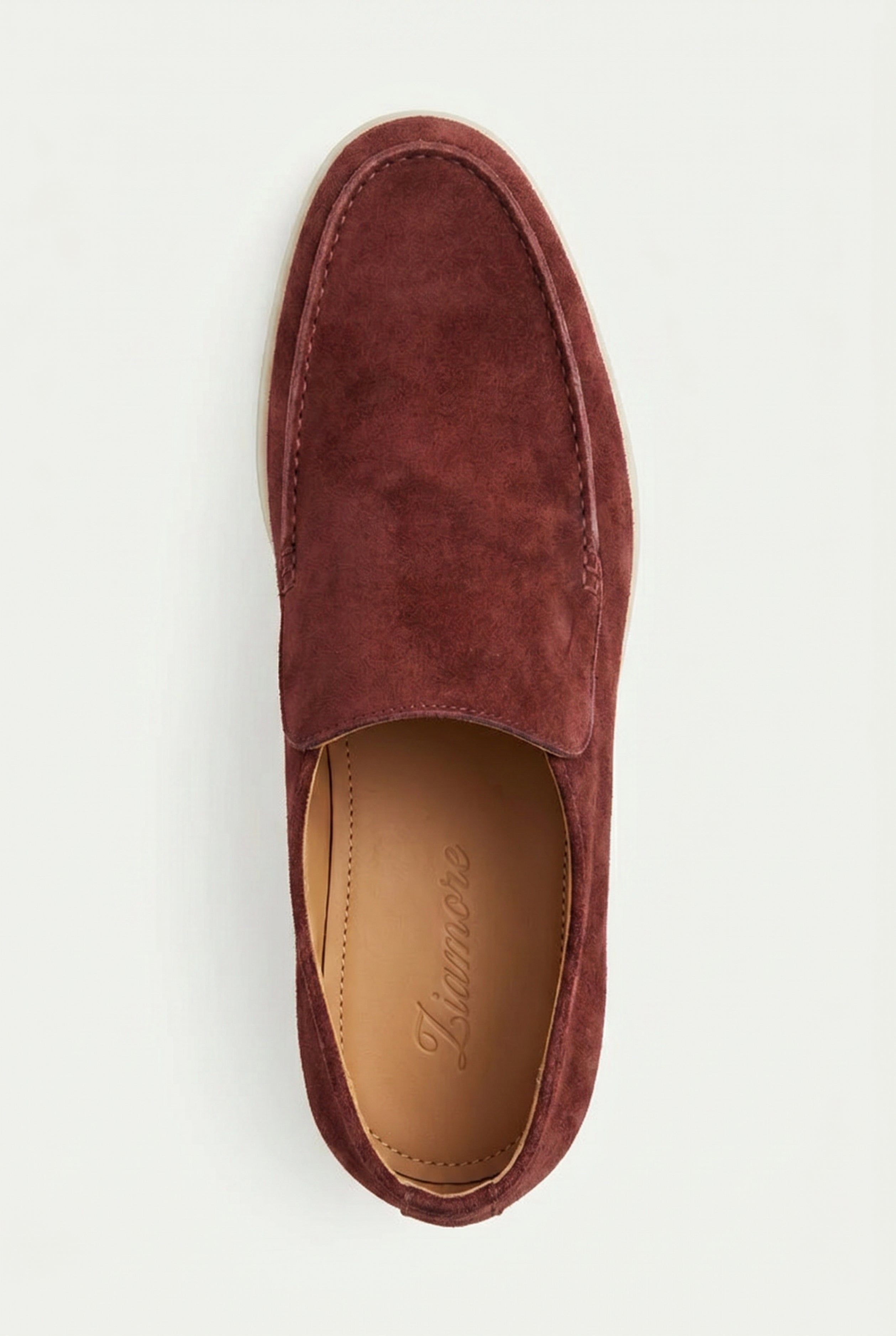 Timassi Amalfi Süet Loafer - Bordo yakın çekim