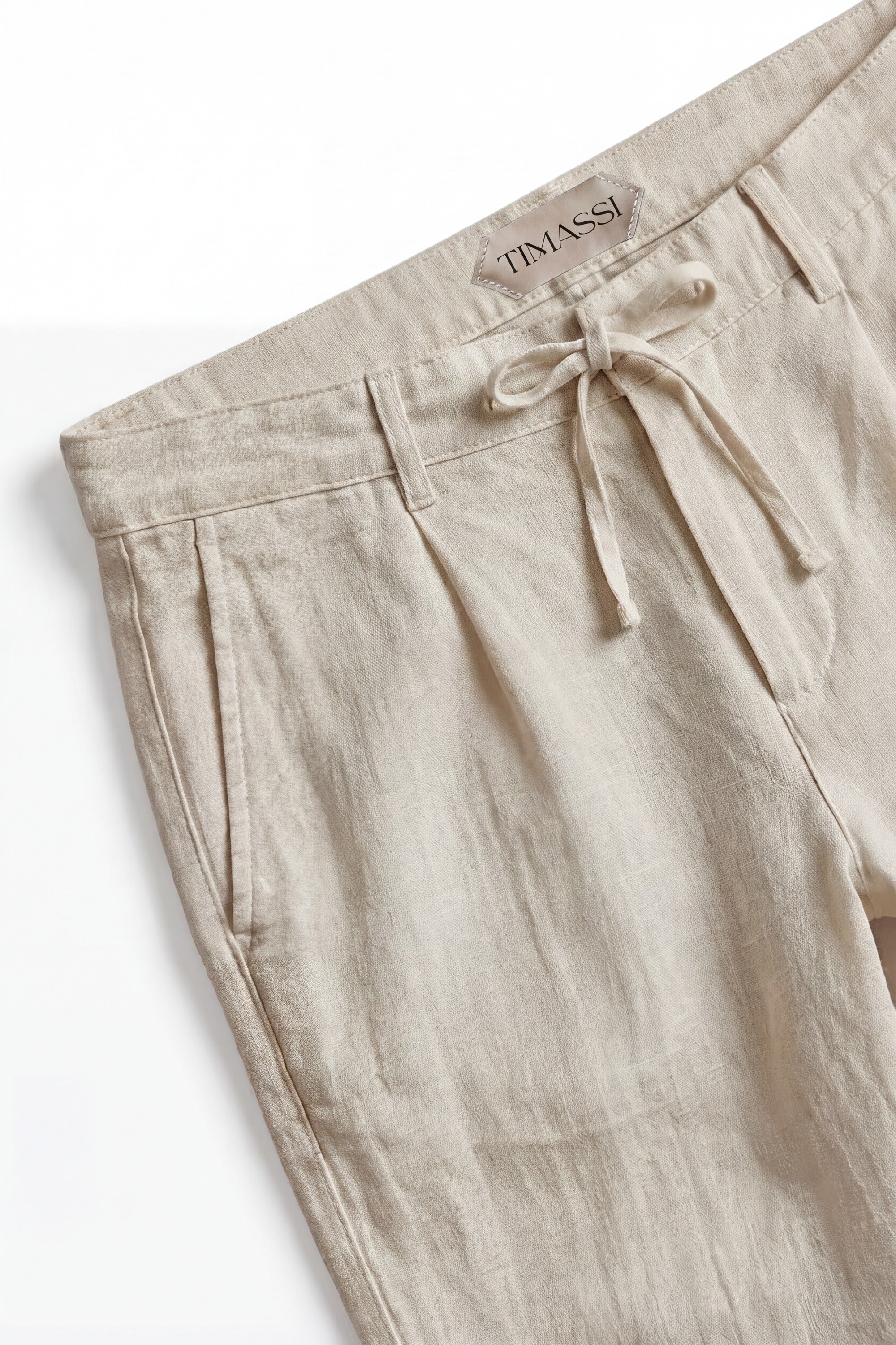 Amalfi Keten Pantolon - Bej