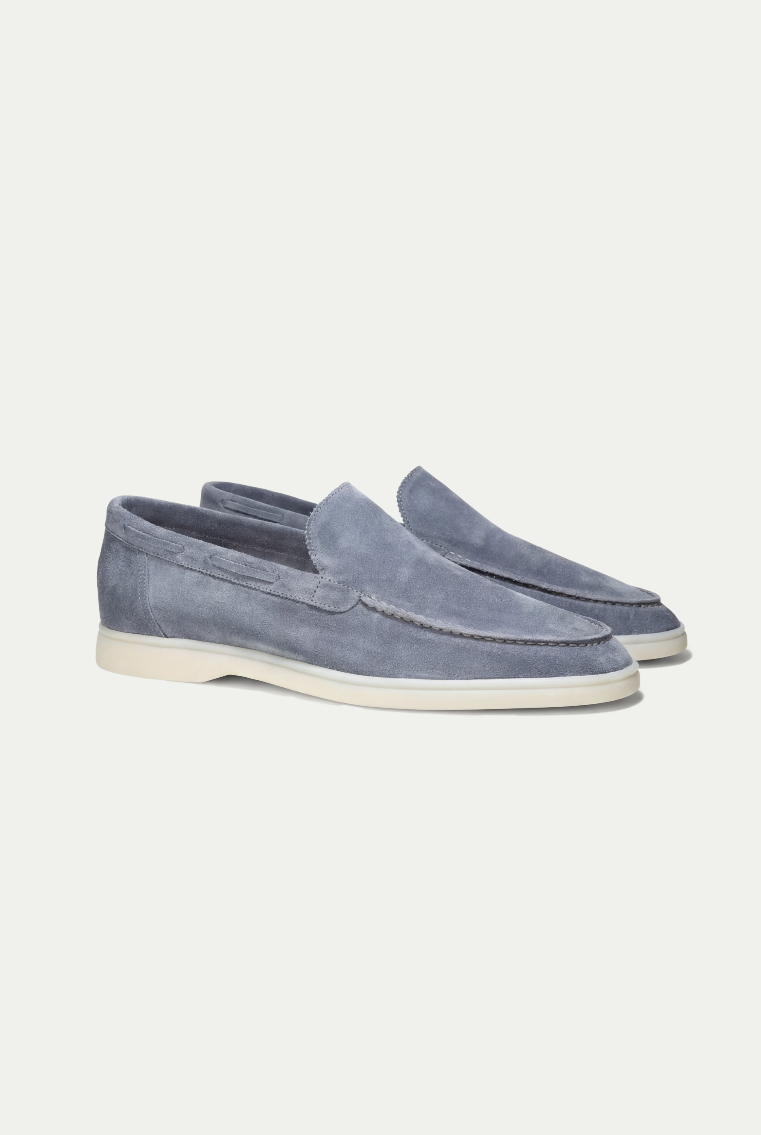 Amalfi Klasik Süet Loafer - Bebe Mavisi