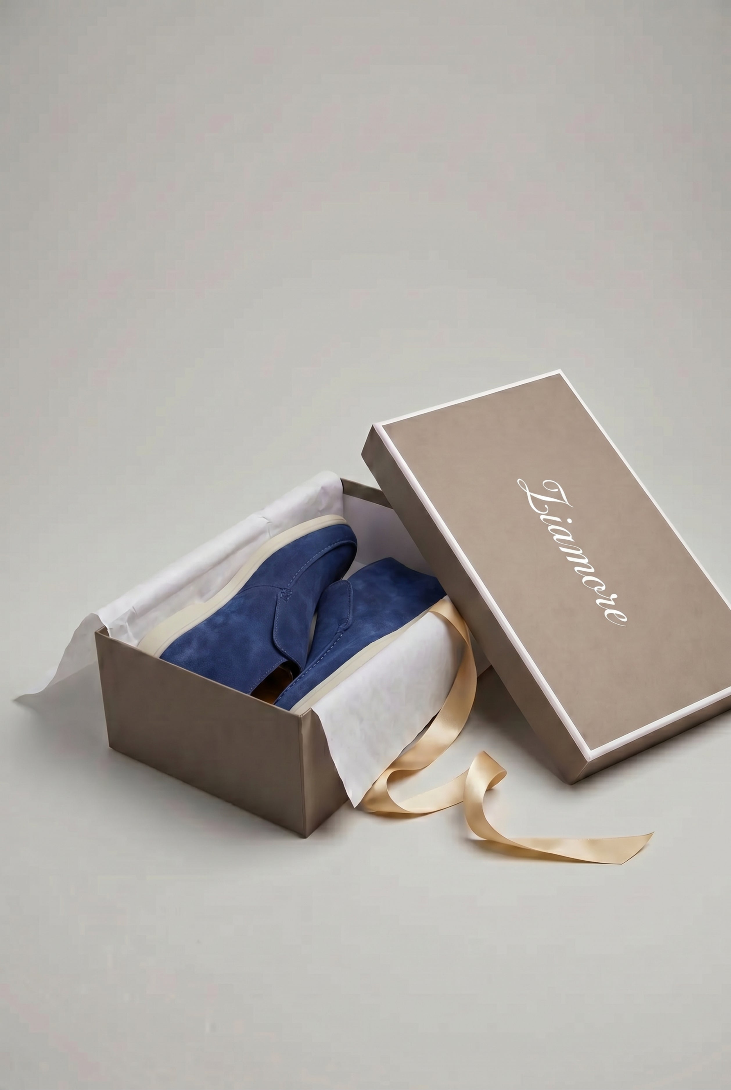 Timassi Amalfi Süet Loafer - Royal Mavi kutu ile