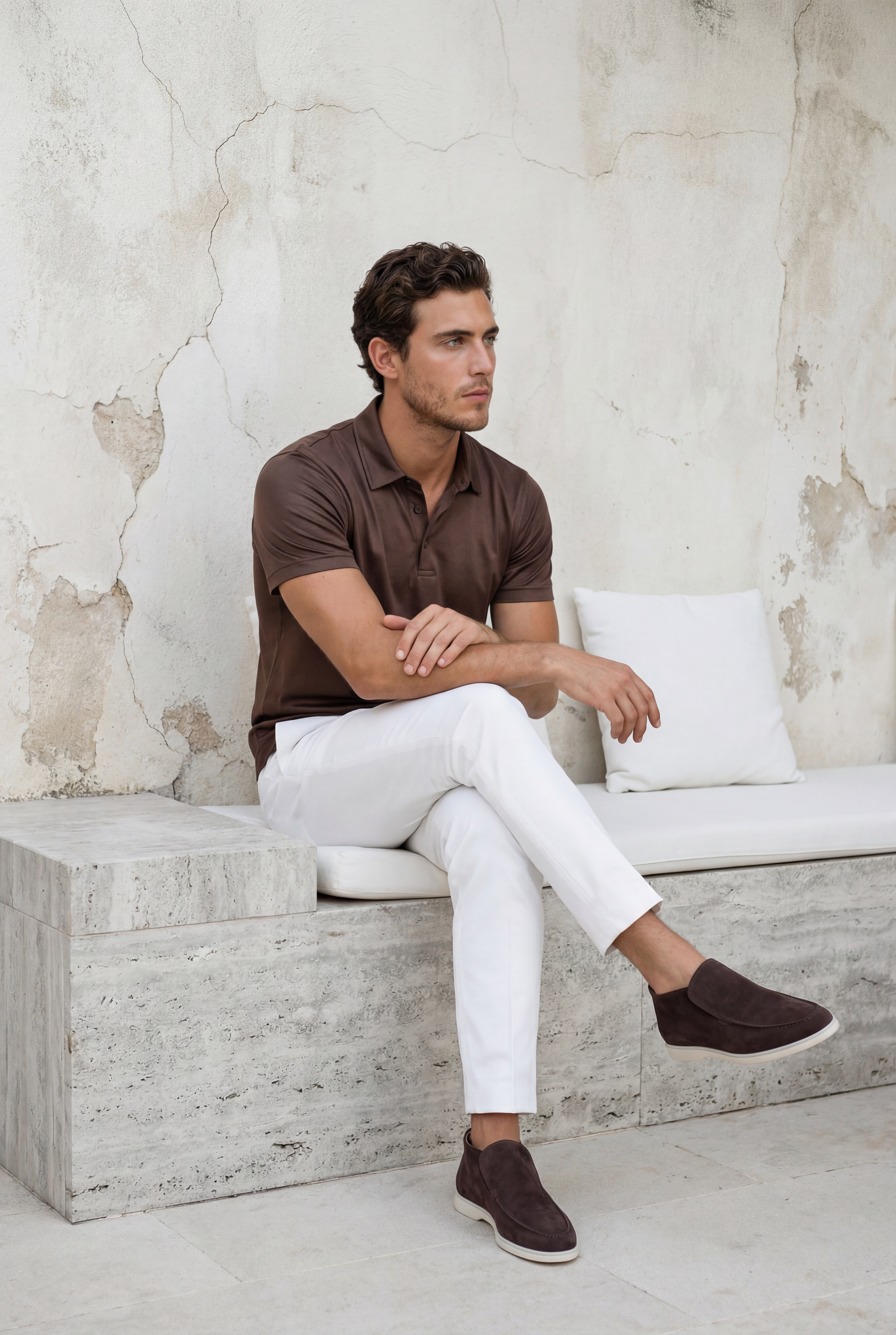 Amalfi Süet Loafer - Kahverengi