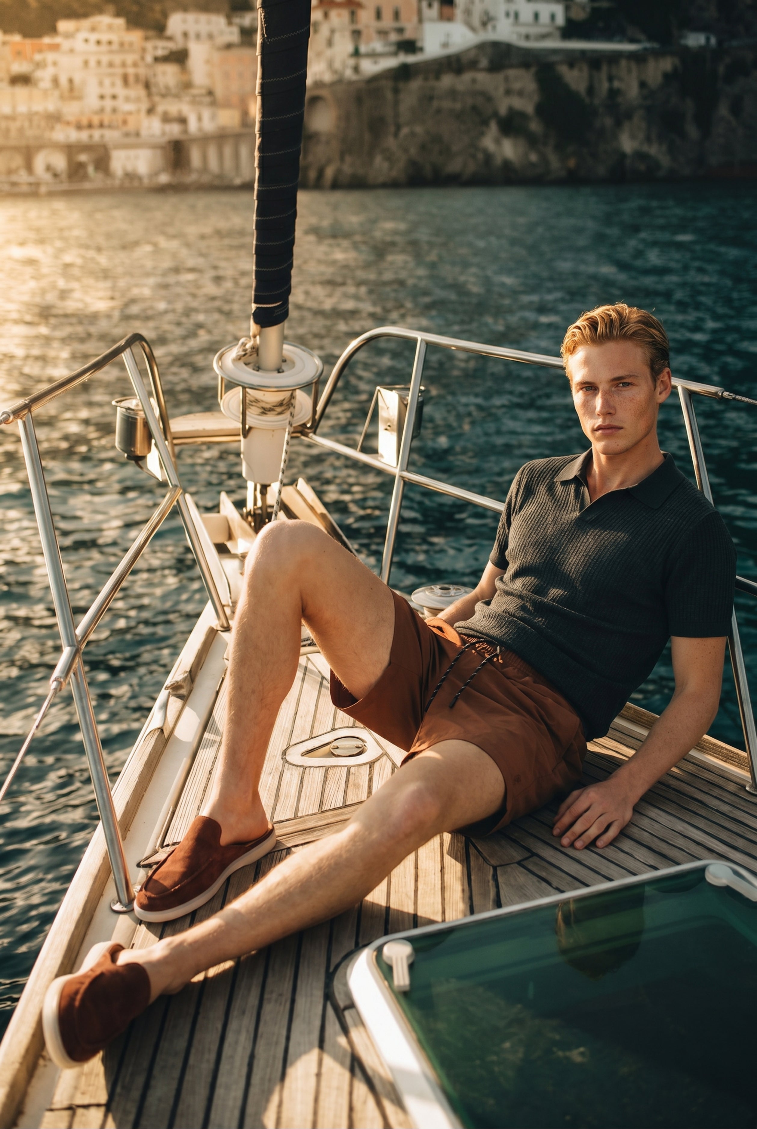 Timassi Yacht Süet Mule - üstten görünüm