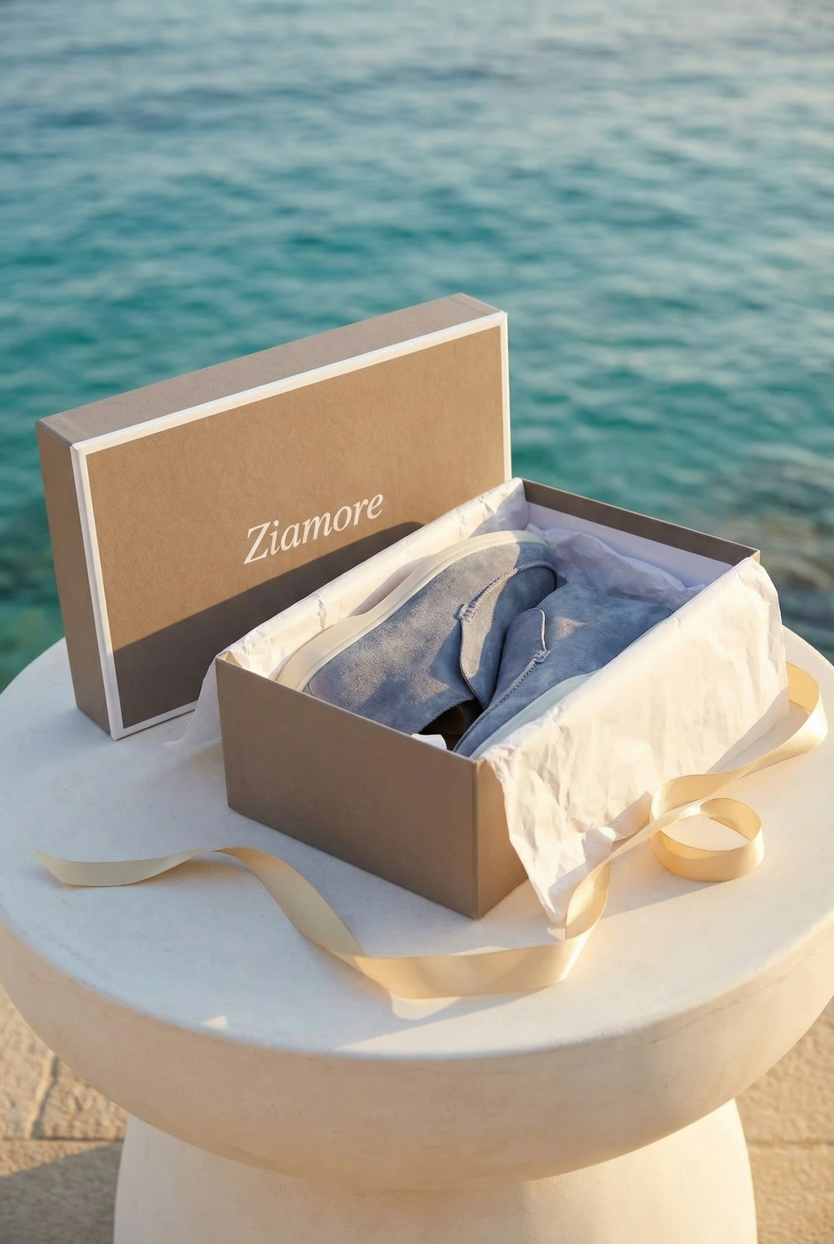 Timassi Amalfi süet loafer - bebek mavisi stil görseli
