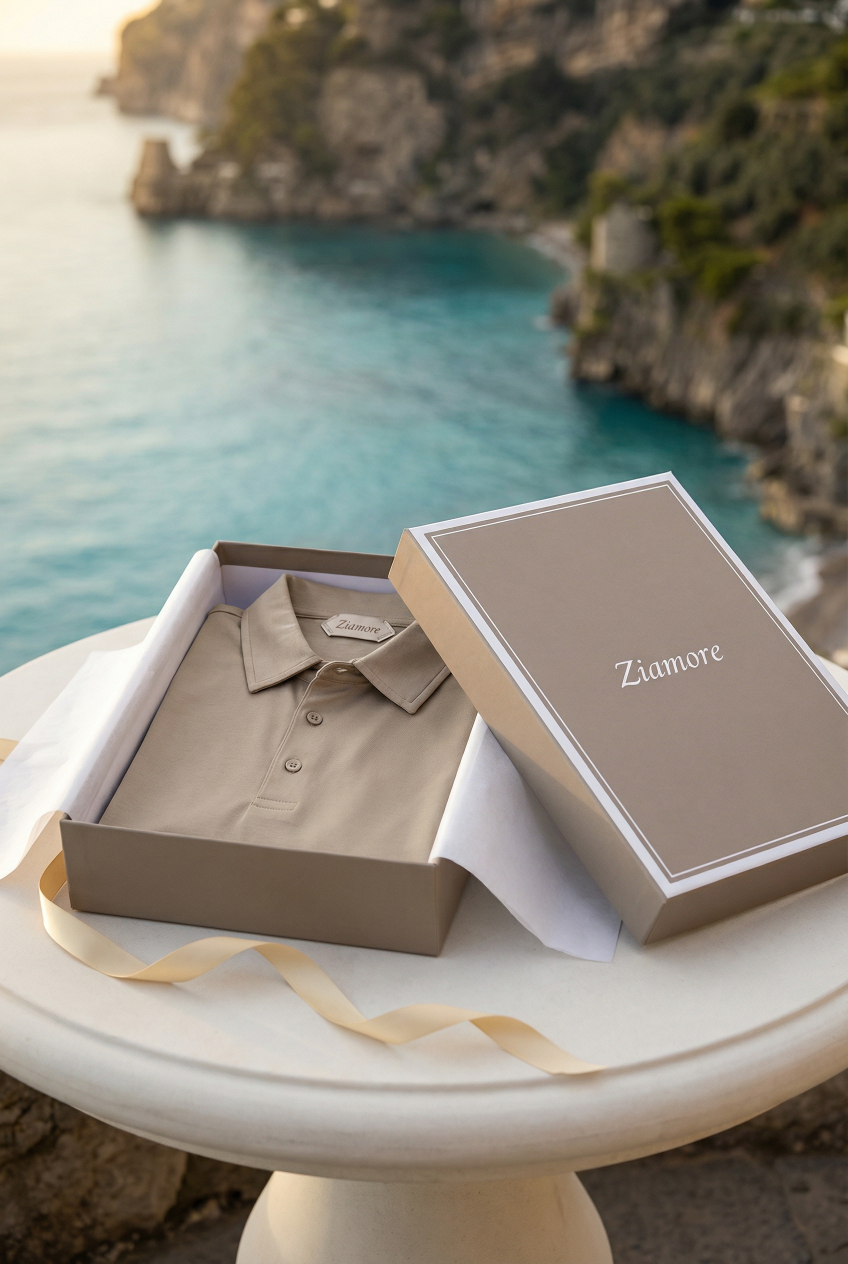 Timassi Portofino Polo - Bej yaka detayı