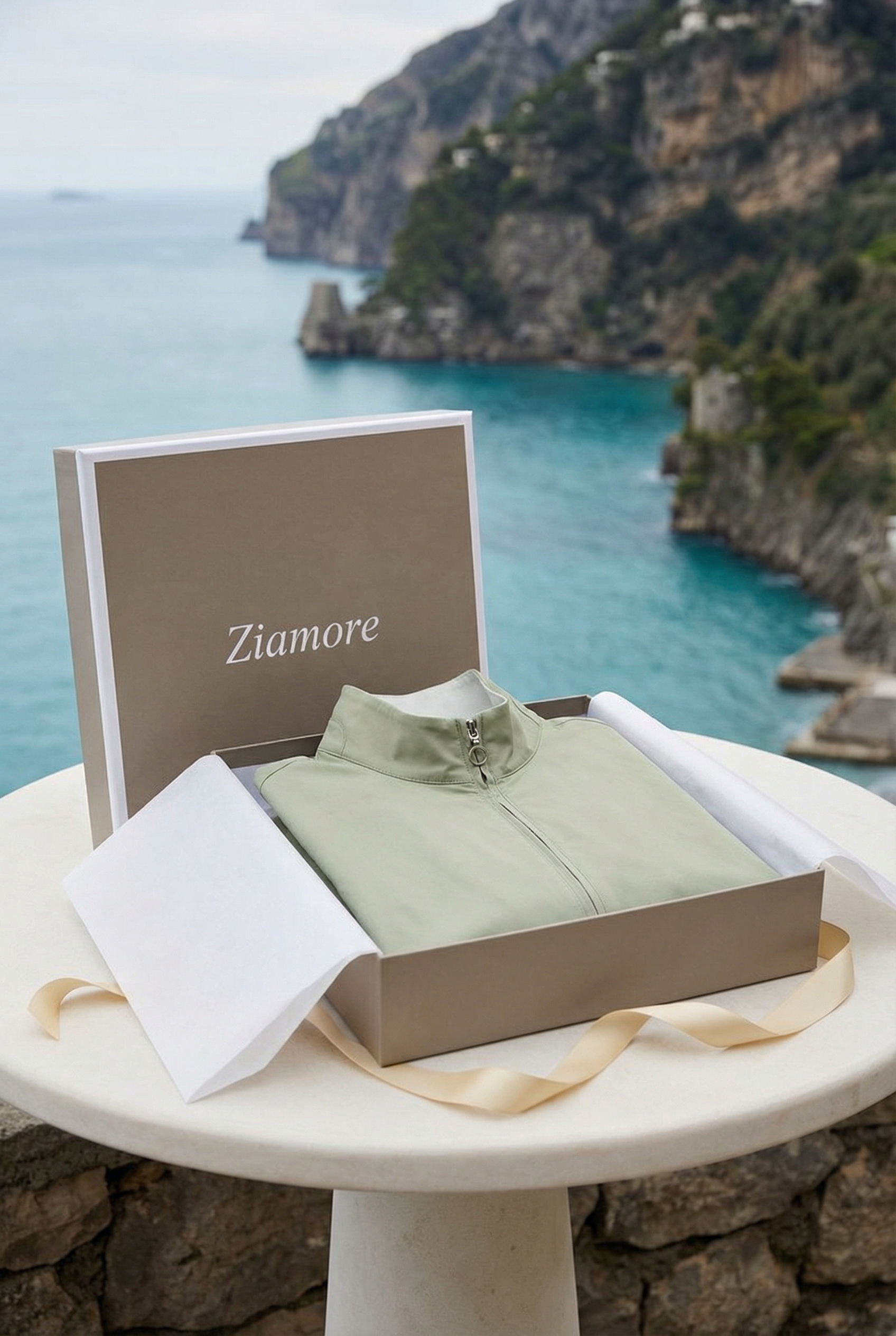 Timassi İki Yüzlü Resort Ceket - Açık Yeşil stil kombini
