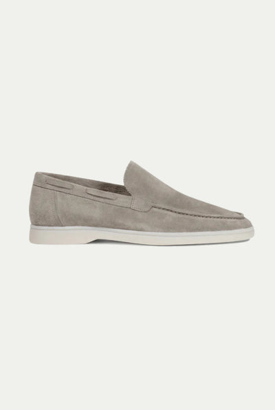Amalfi Klasik Süet Loafer - Açık Gri