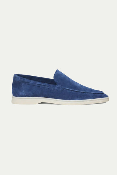 Amalfi Klasik Süet Loafer - Safir Mavisi