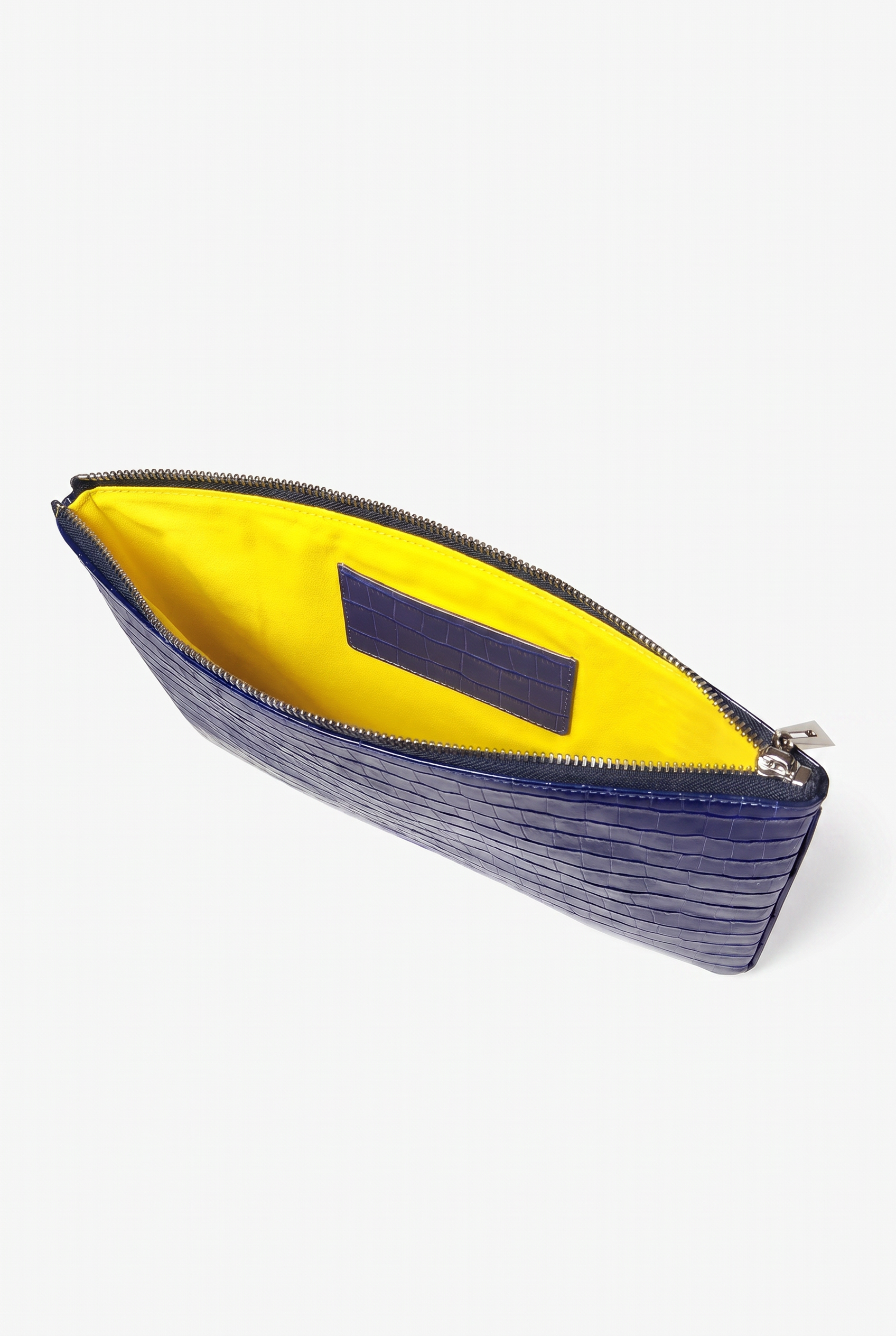 Timassi Timsah Desenli Clutch - Lacivert kapama detayı