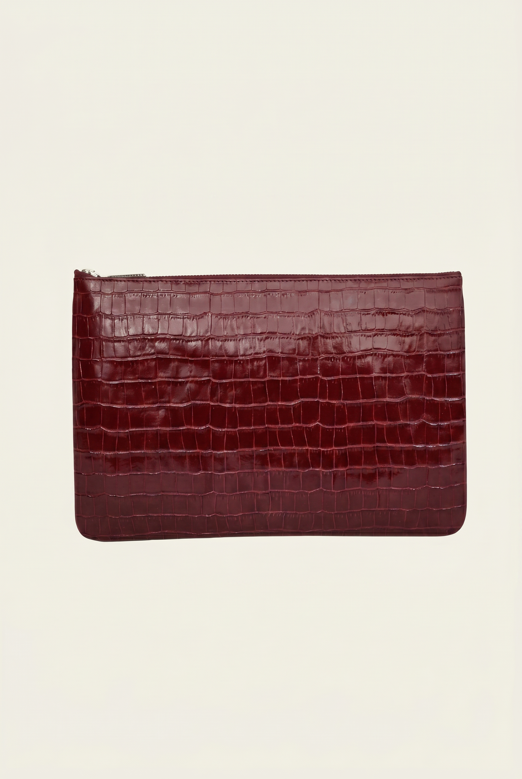 Timassi Timsah Desenli Clutch - Bordo