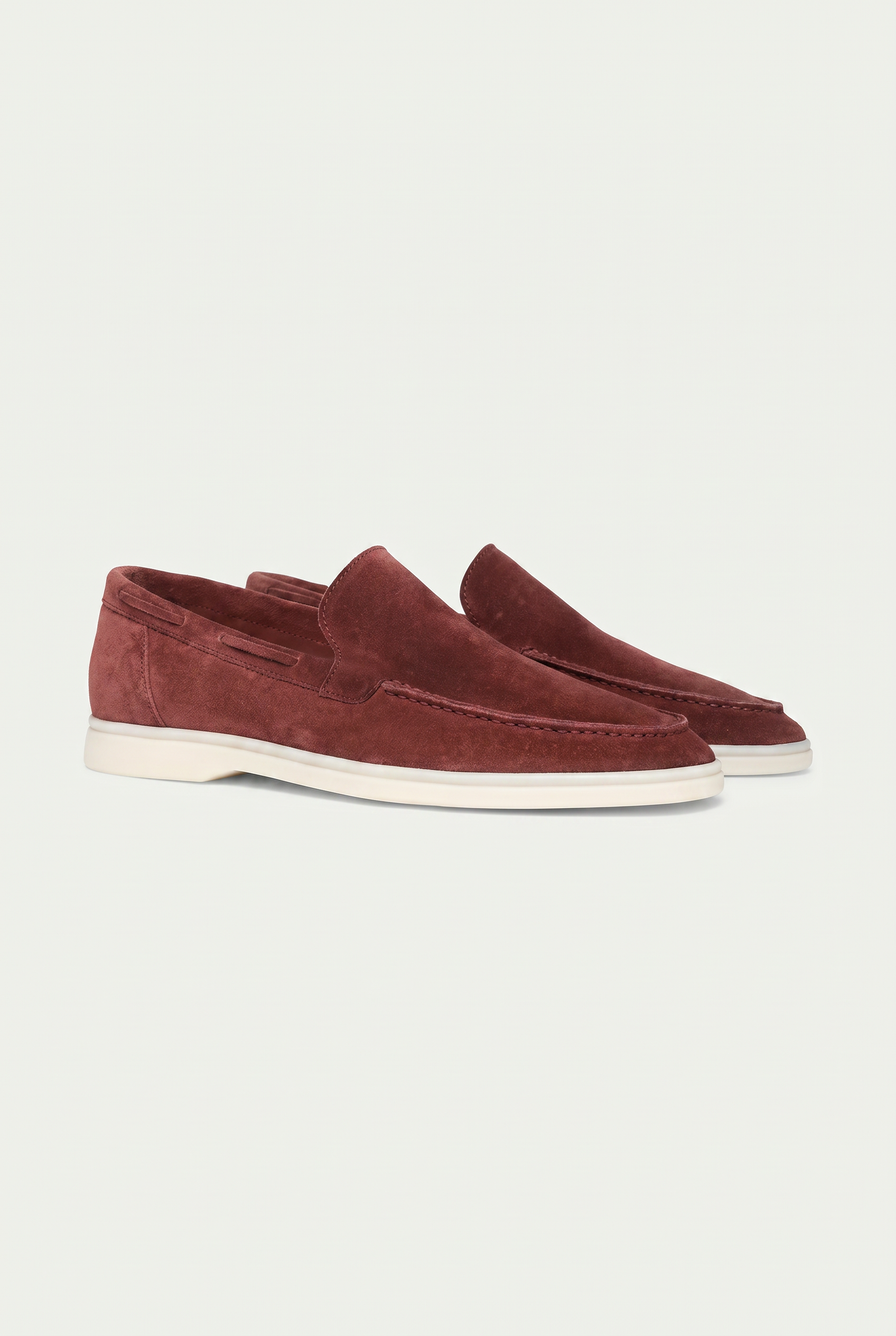 Timassi süet loafer - Bordo yan görünüm