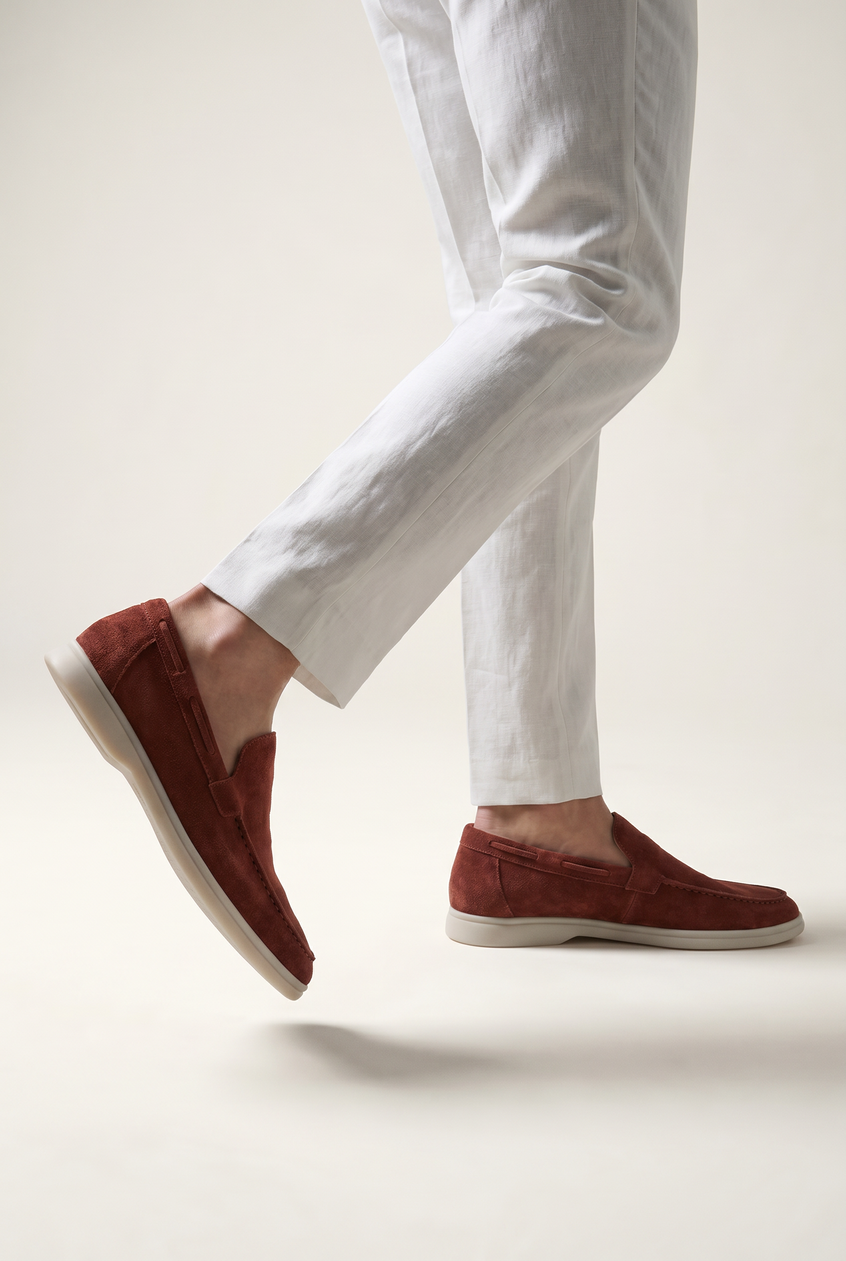 Timassi süet loafer - Bordo yakın çekim