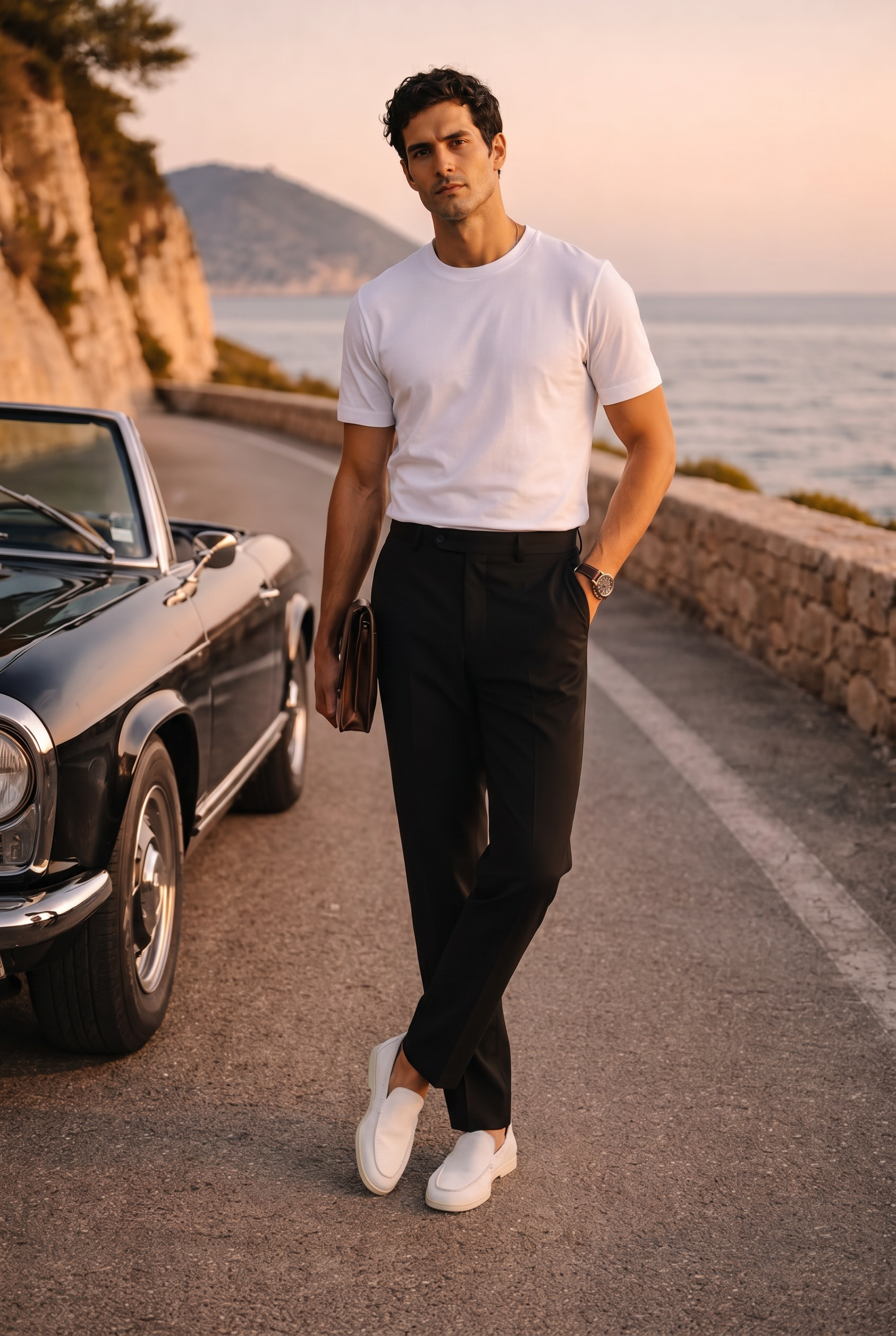 Amalfi Klasik Süet Loafer - Beyaz