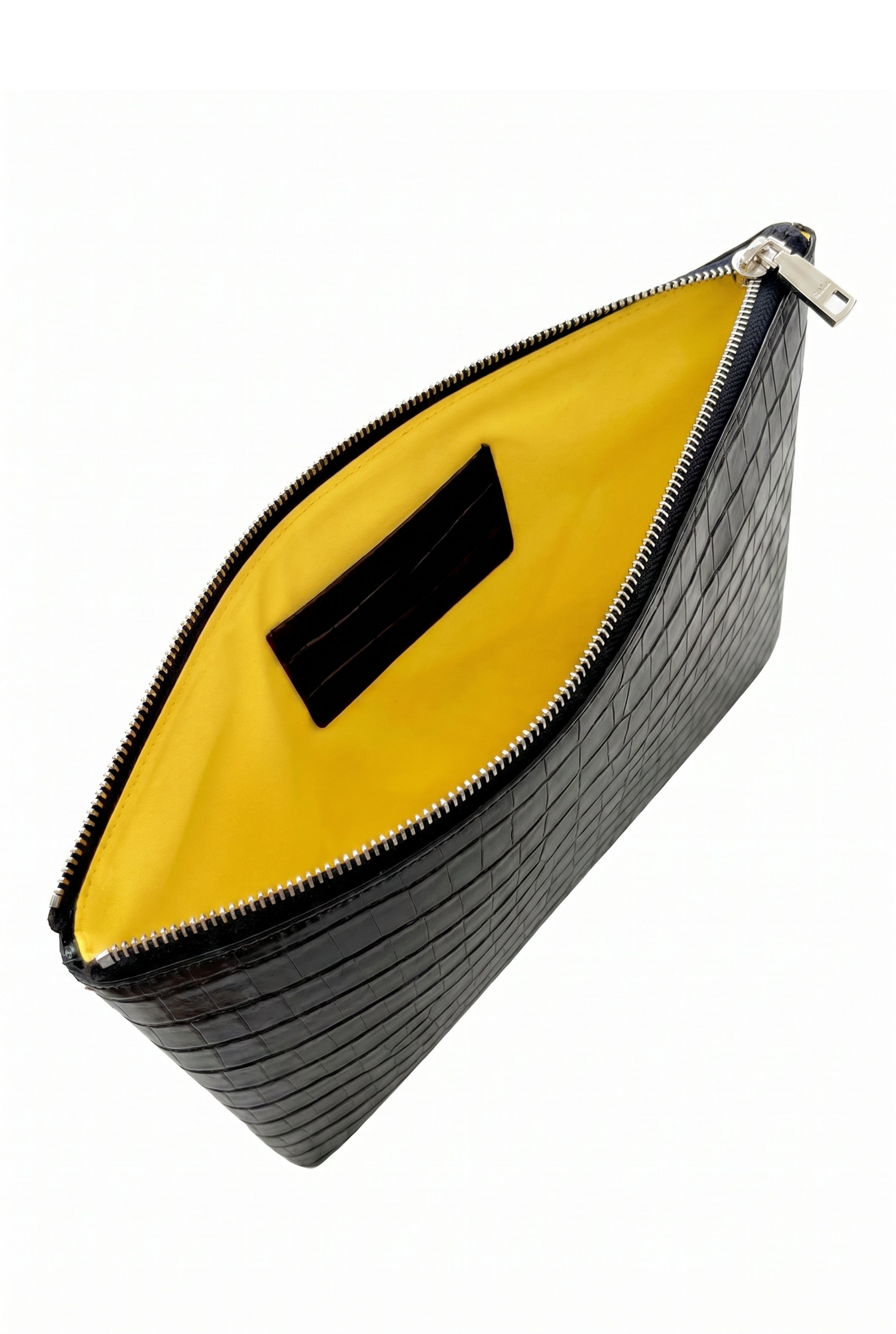 Timassi Timsah Desenli Clutch - Siyah kapama detayı