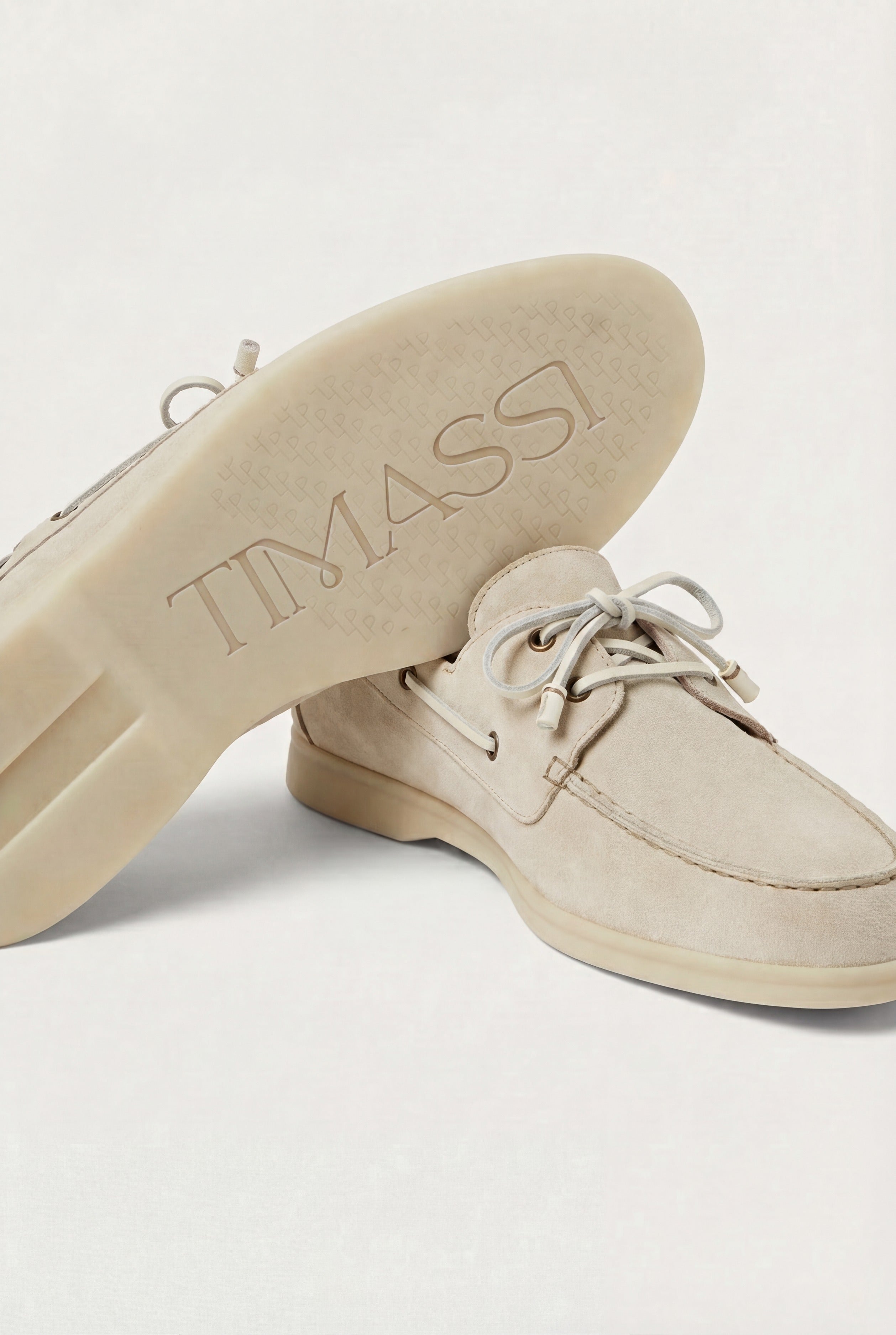 Timassi Amalfi Süet Loafer - Krem - yakın çekim