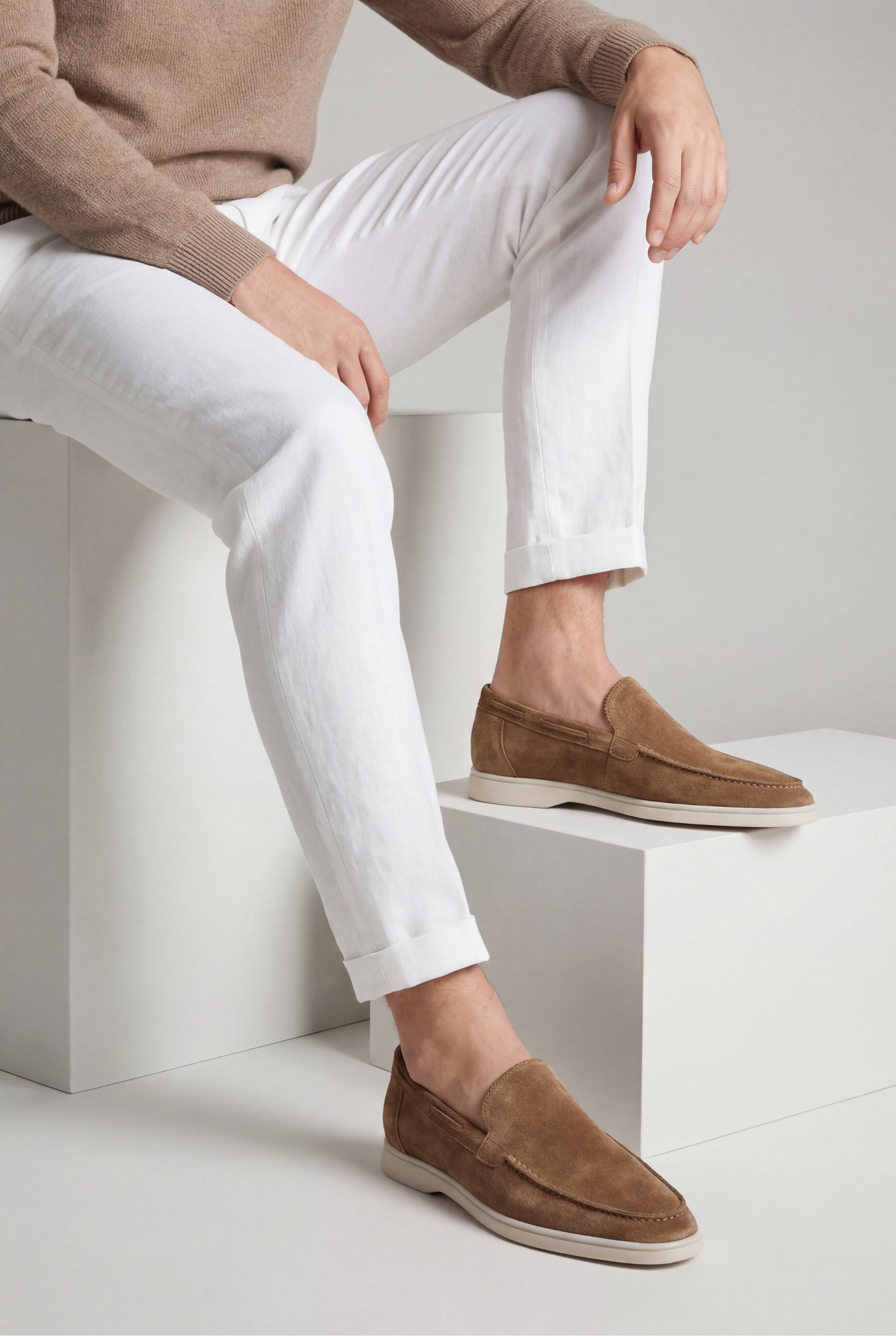 Amalfi Klasik Süet Loafer - Devetüyü