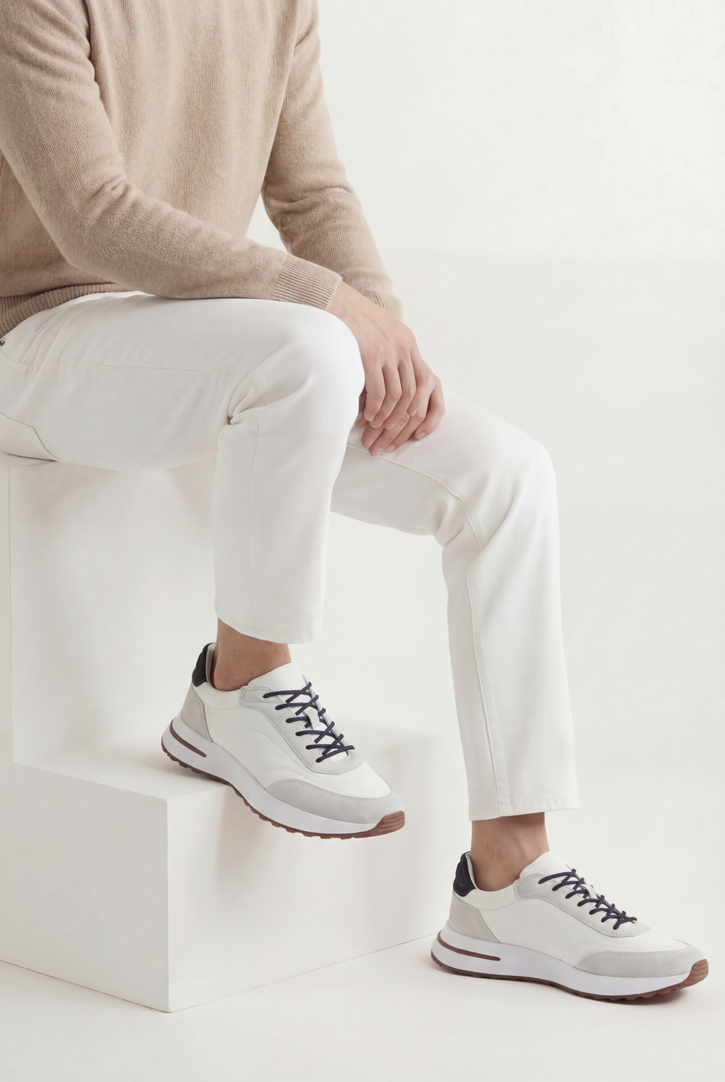 Portofino Süet Sneaker - Beyaz