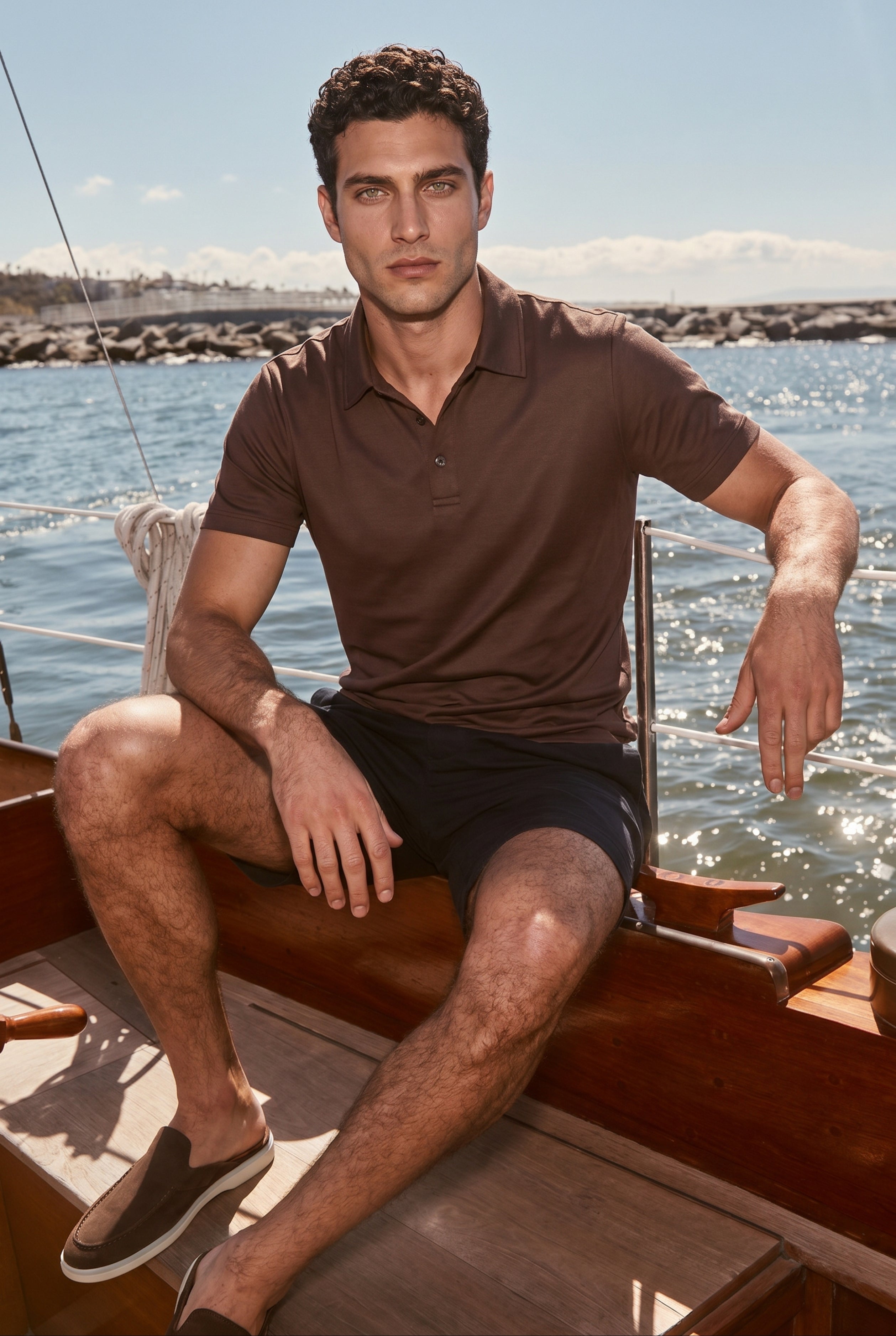 Timassi Yacht Süet Mule - üstten görünüm