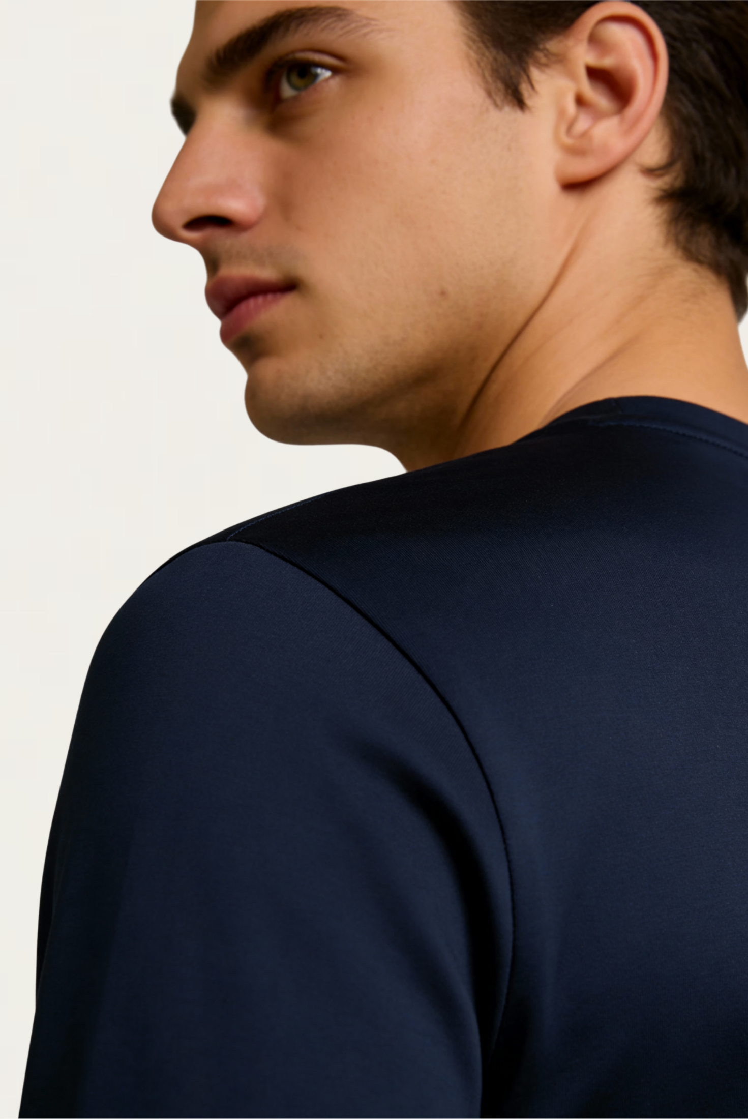 Lacivert Uzun Kollu T-Shirt