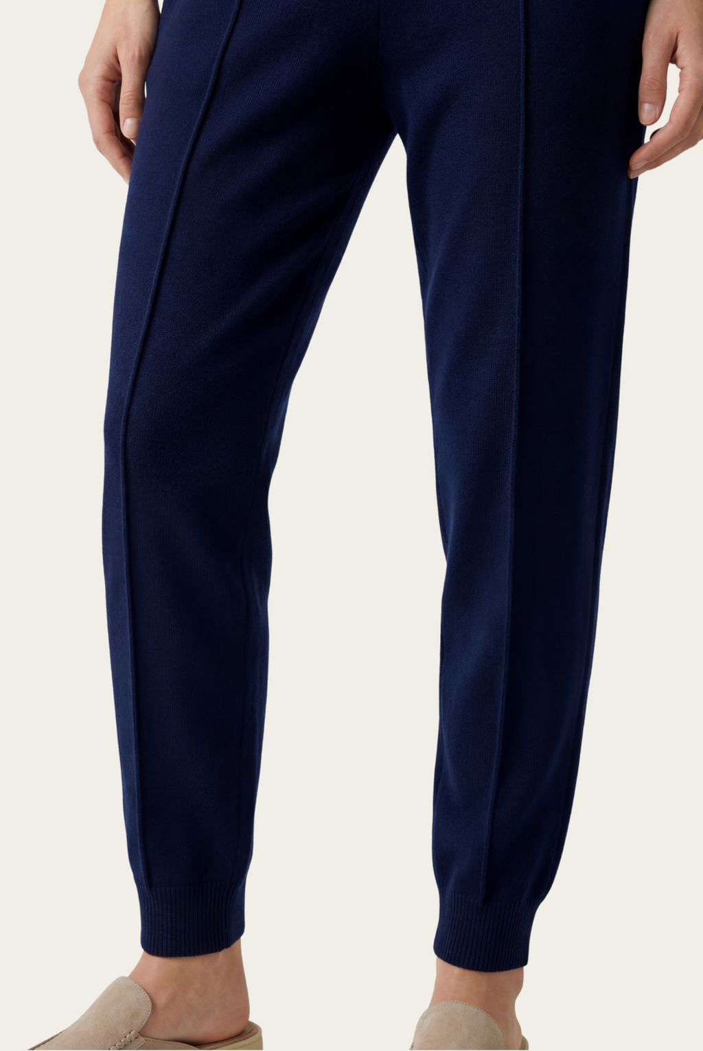 Lacivert Merino Yün Jogger