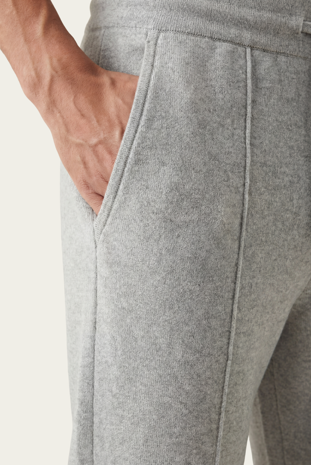 Açık Gri Merino Yün Jogger