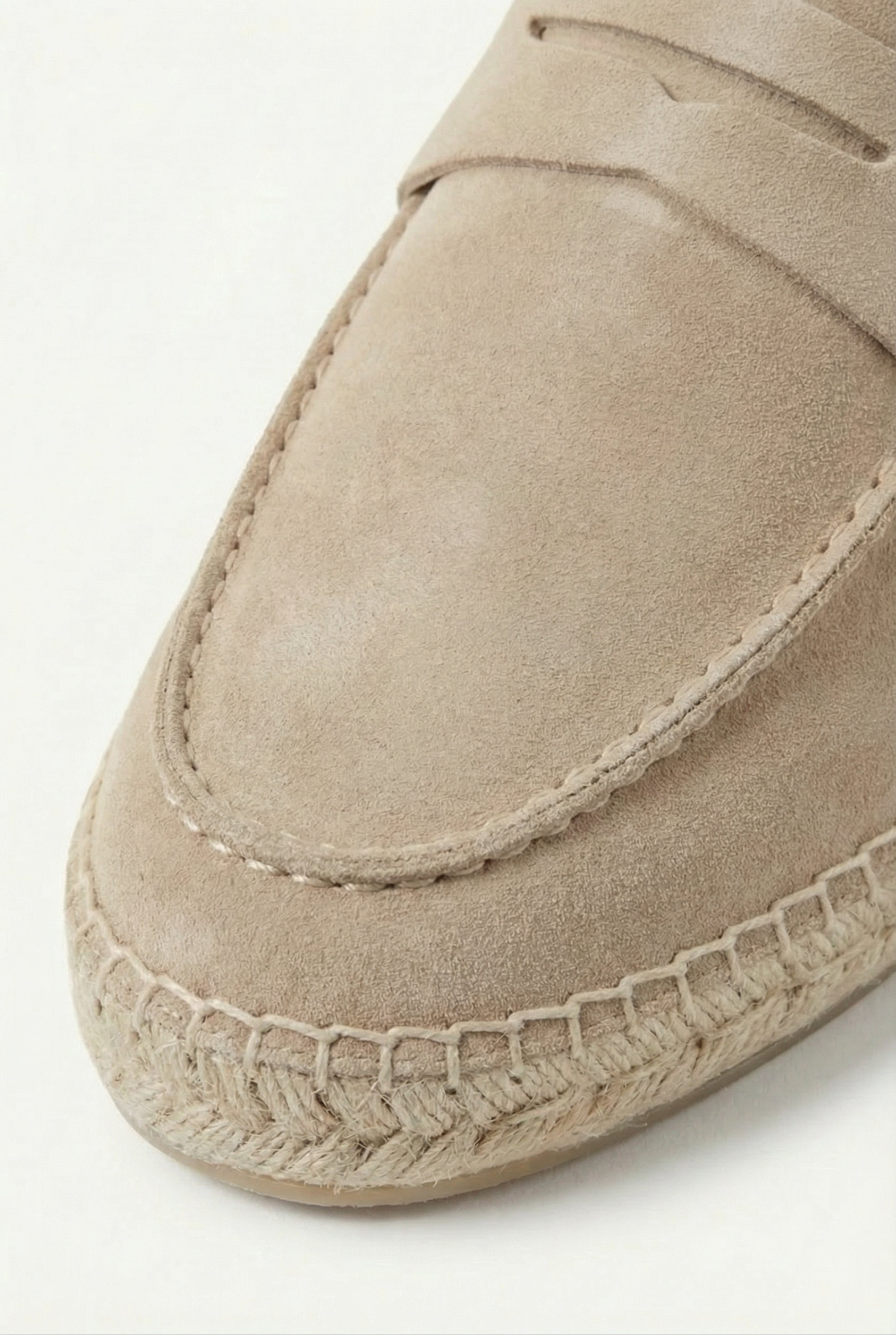 Timassi Capri Süet Loafer - Bej - yakın çekim
