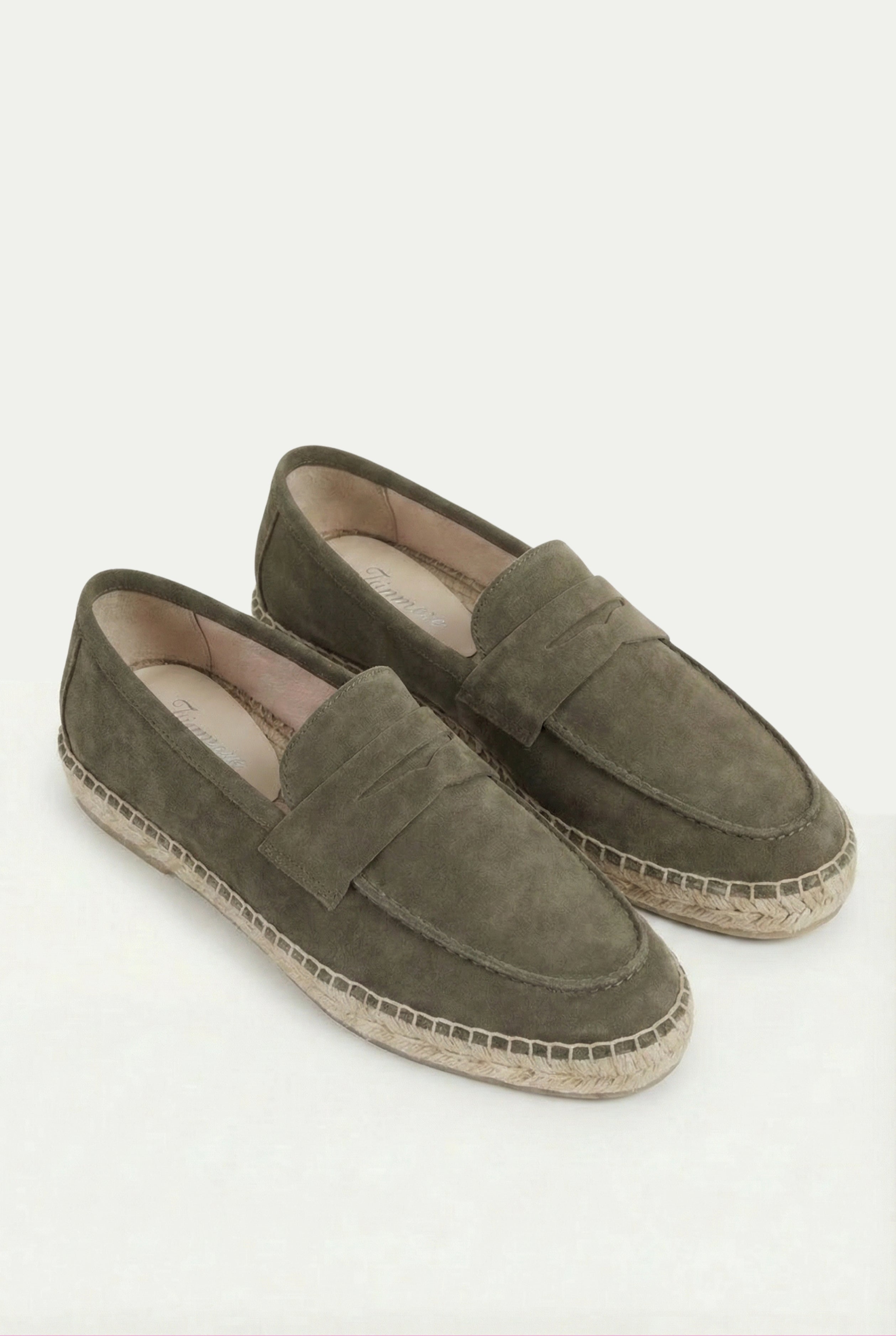 Timassi Capri Süet Loafer - Zeytin Yeşili - ayak üzerinde