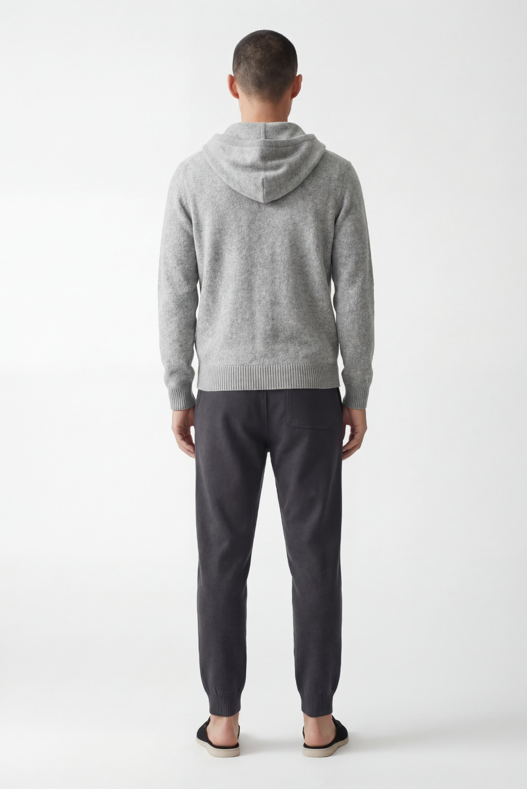 Gri Merino Yün Jogger