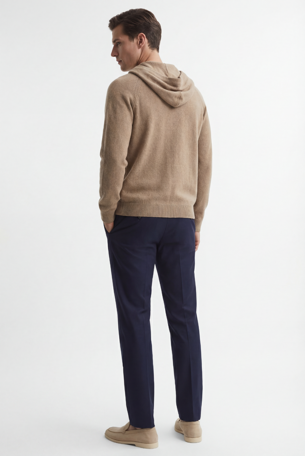 Dev Tüyü Yün Fermuarlı Ceket