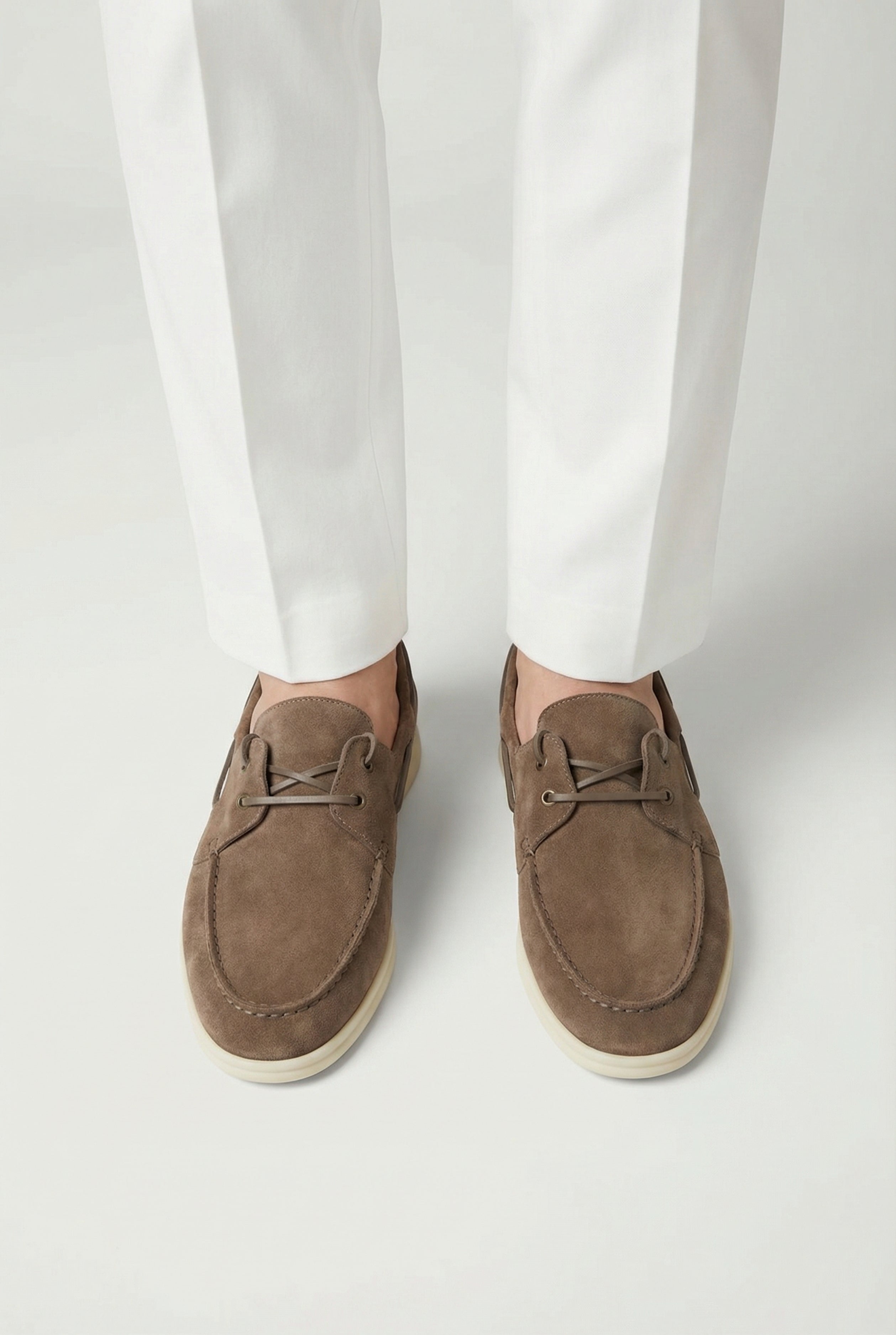 Timassi Amalfi Süet Loafer - Taupe - yandan görünüm