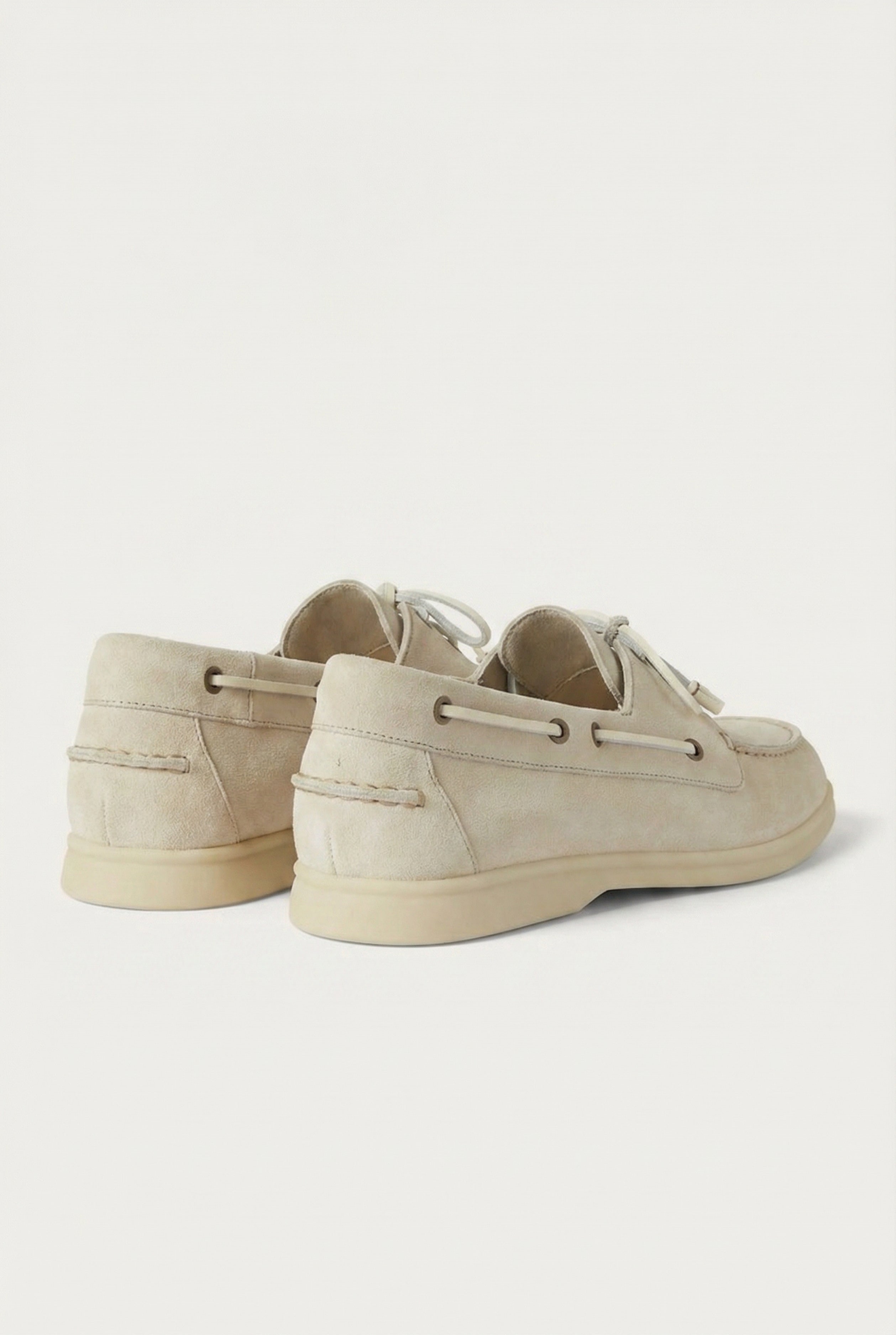 Timassi Amalfi Süet Loafer - Krem - üst detay