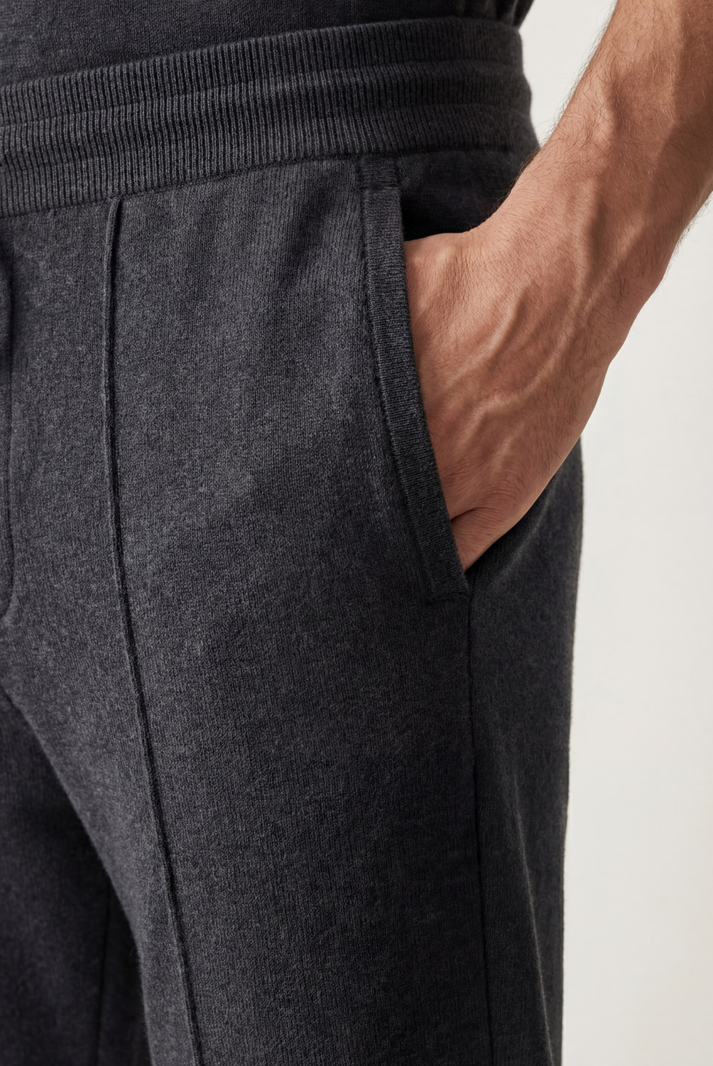 Merino Yünü Koyu Gri Lounge Eşofman