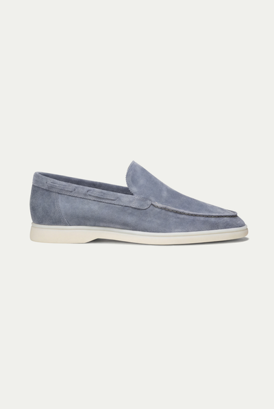 Amalfi Klasik Süet Loafer - Bebe Mavisi