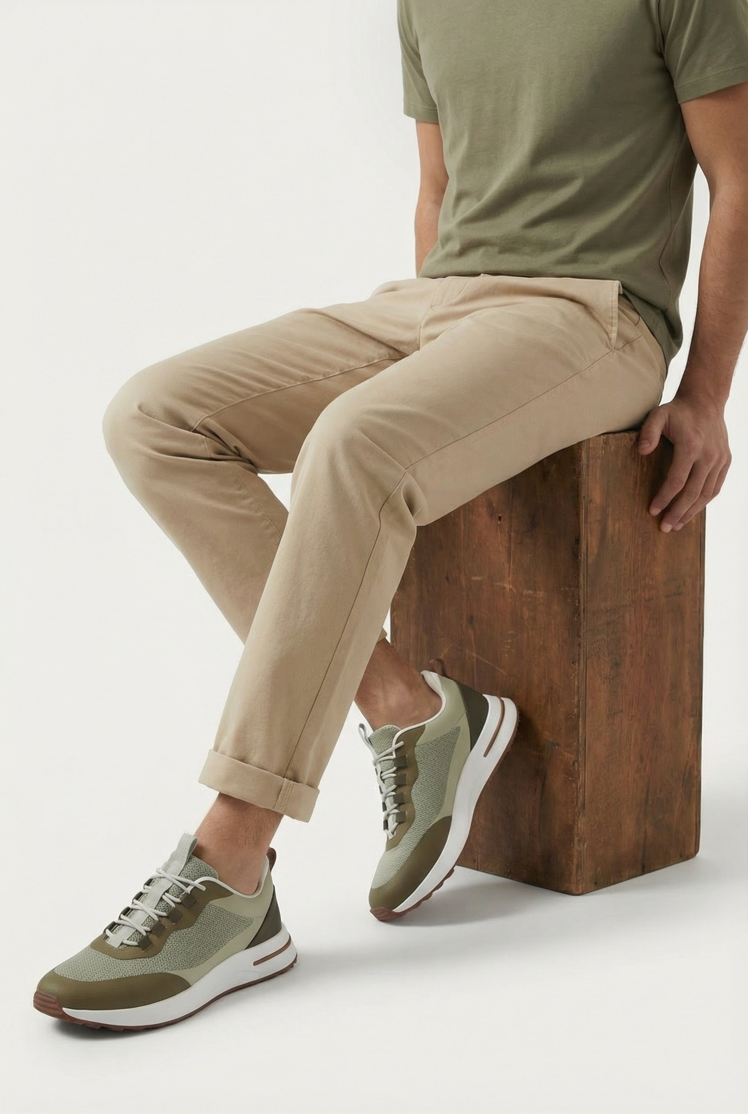 Timassi Portofino Sneaker - Zeytin Yeşili - arka görünüm