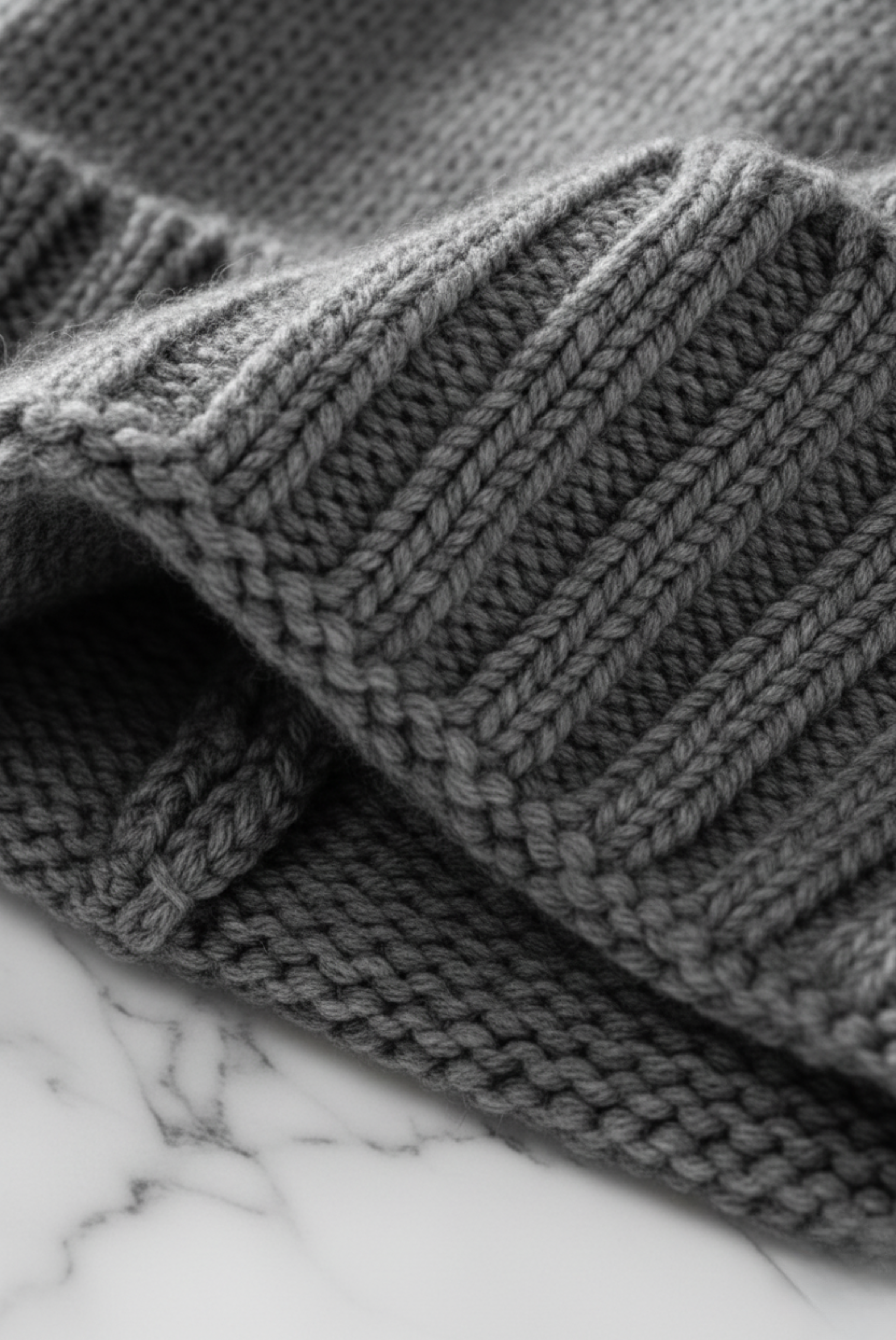 Gri Desenli Premium Kaşmir Bere