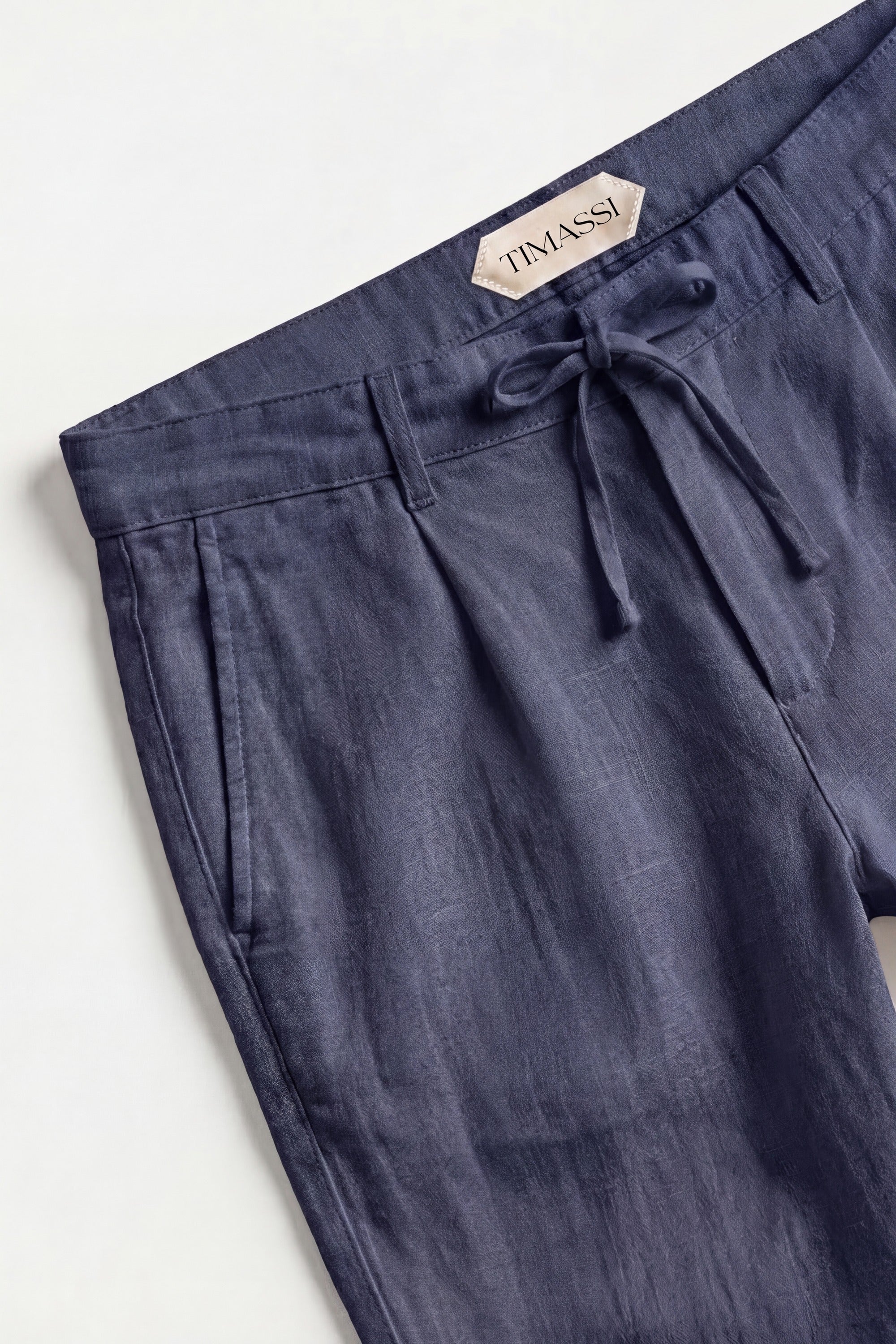 Amalfi Keten Pantolon - Lacivert