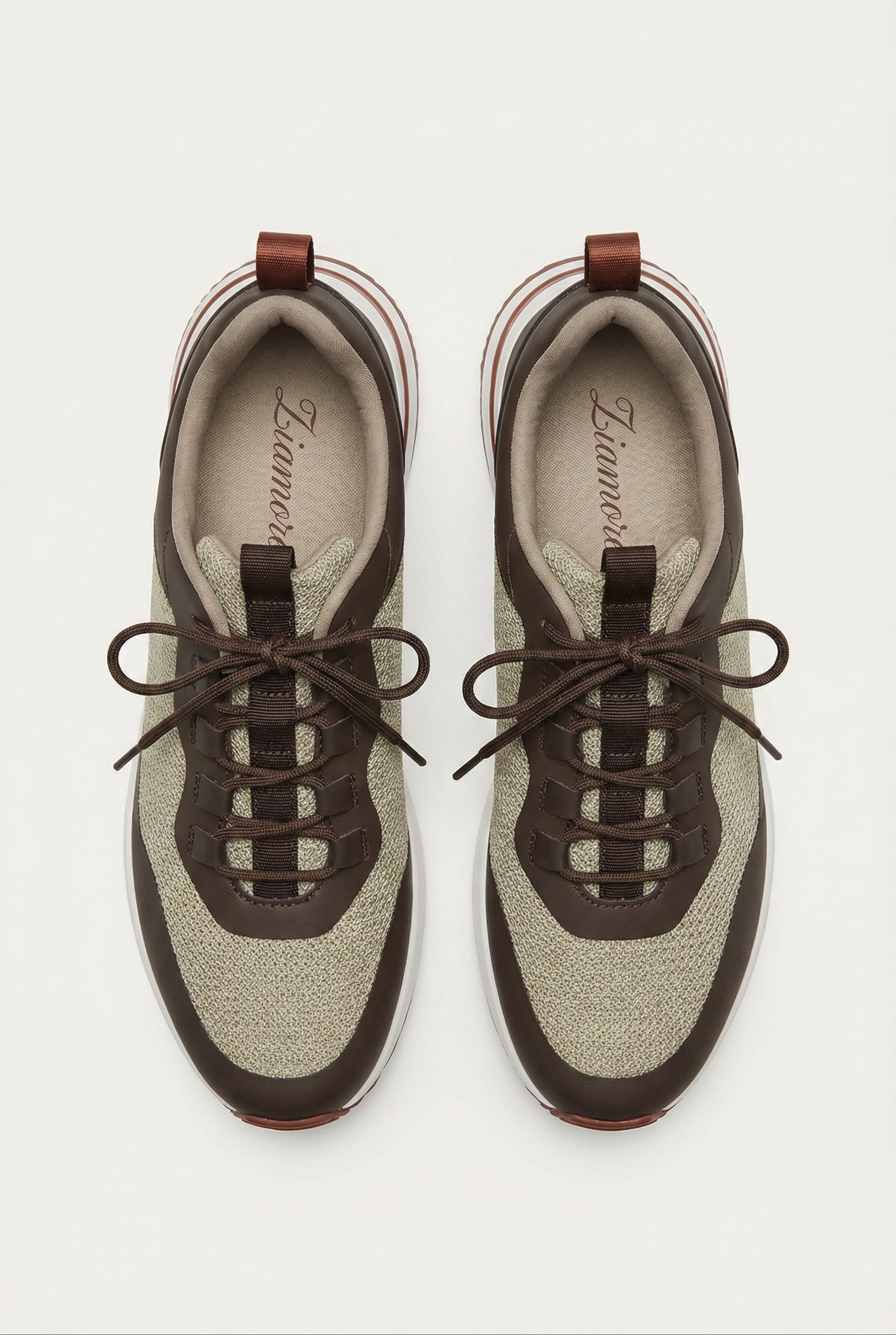Timassi Portofino Sneaker - Koyu Kahverengi - üst detay